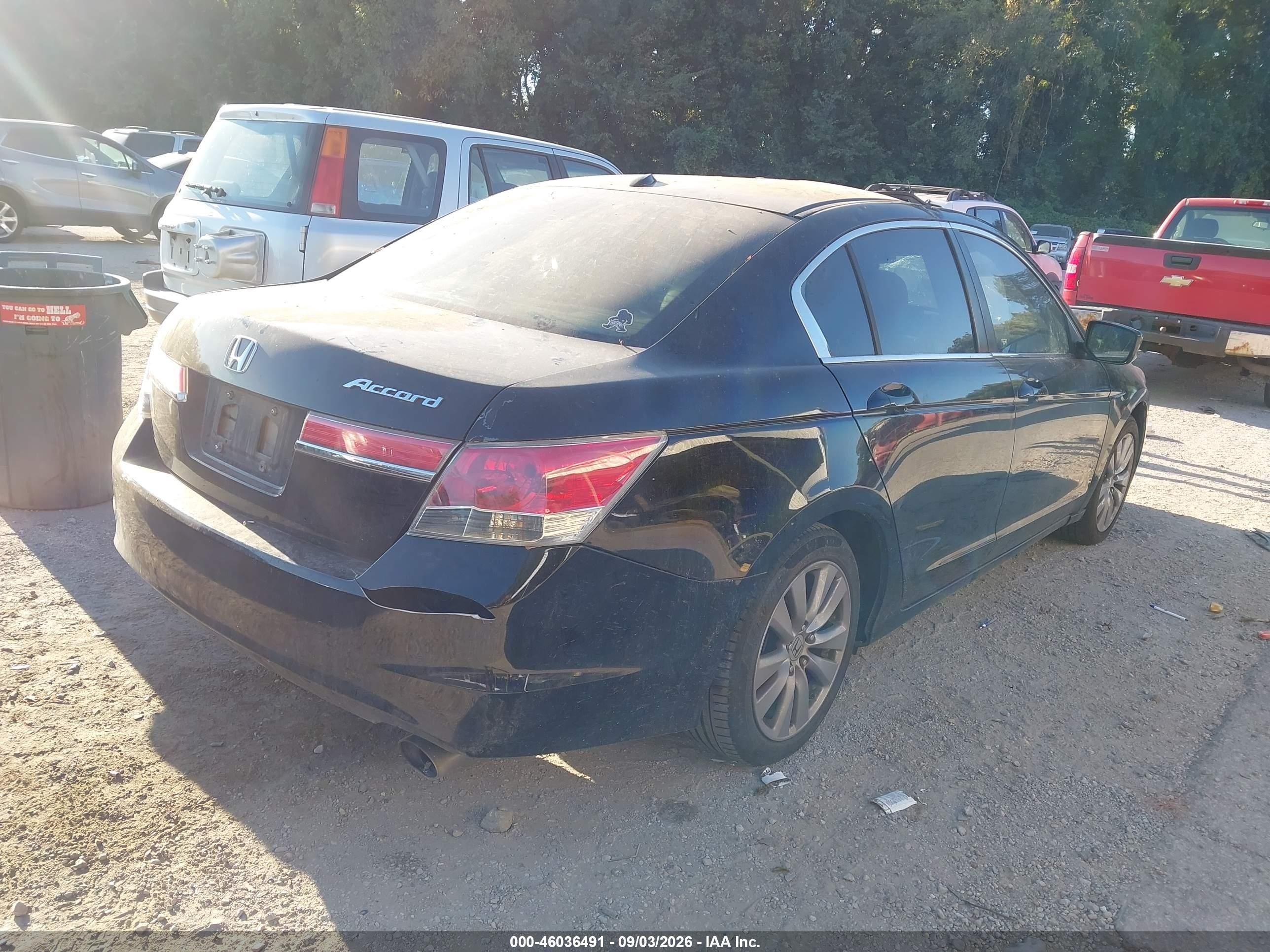 2012 Honda Accord 2.4 Ex-l Black vin: 1HGCP2F85CA004899