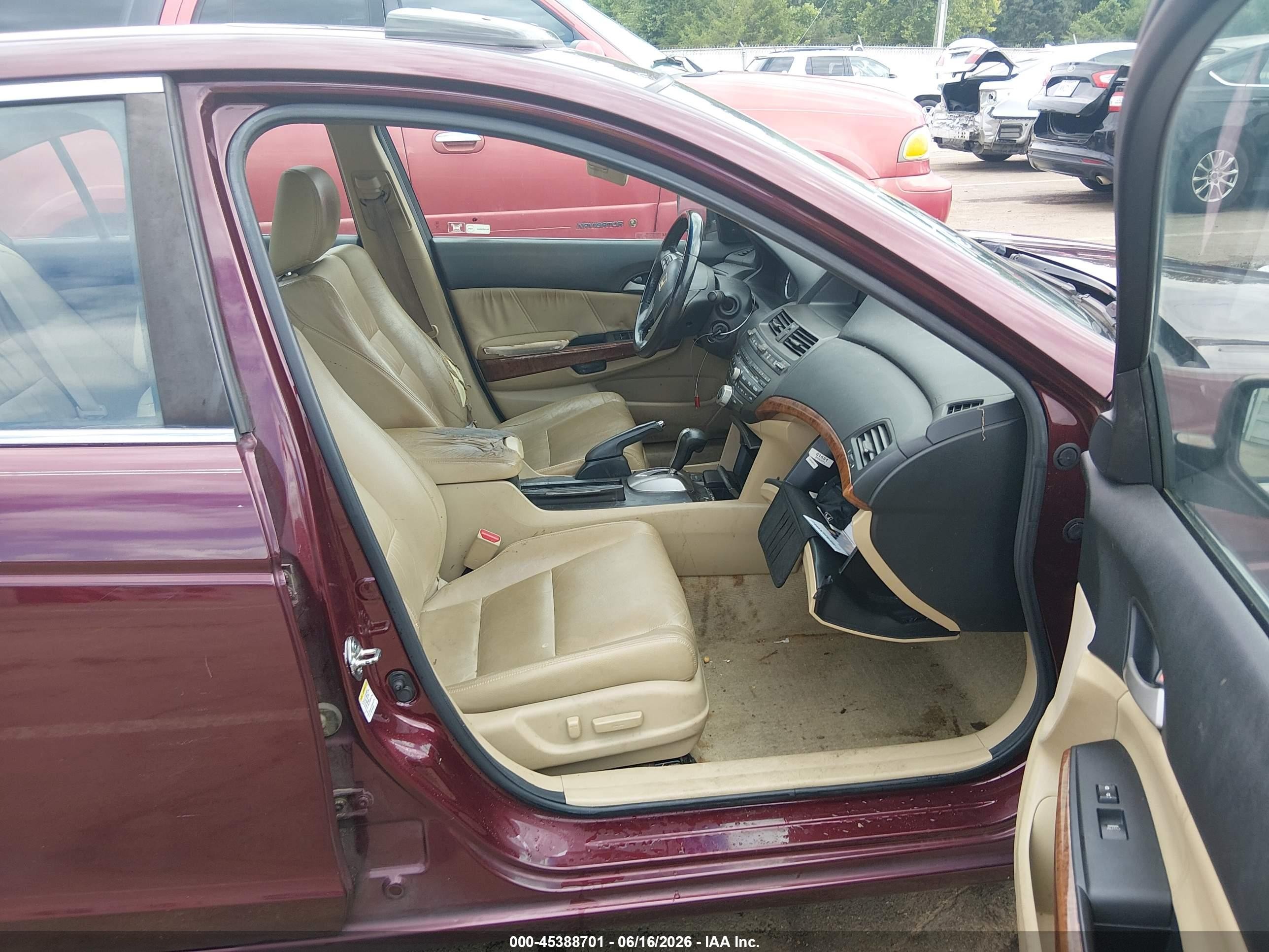 2012 Honda Accord 2.4 Ex-l Maroon vin: 1HGCP2F85CA098671