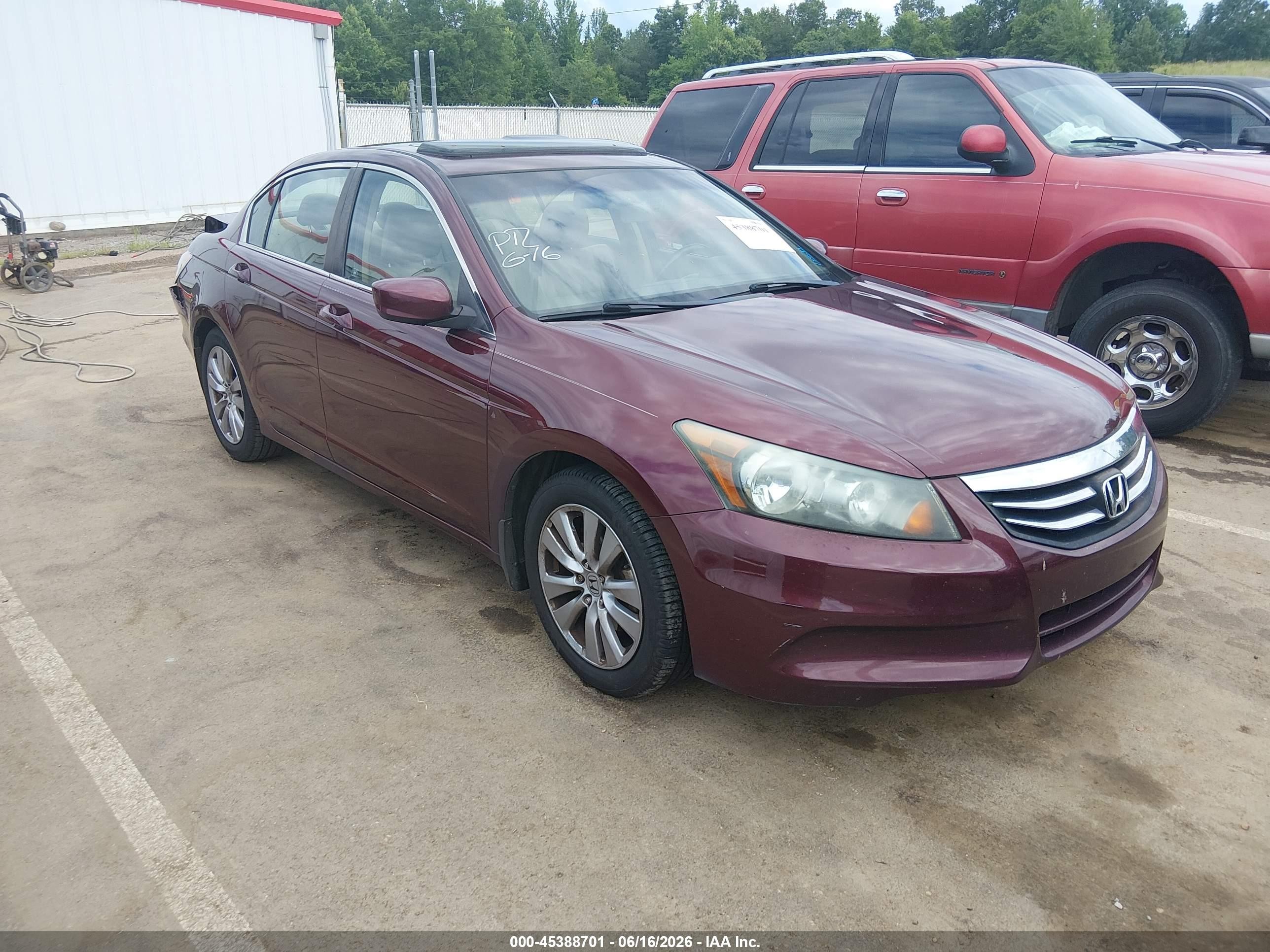 2012 Honda Accord 2.4 Ex-l Maroon vin: 1HGCP2F85CA098671