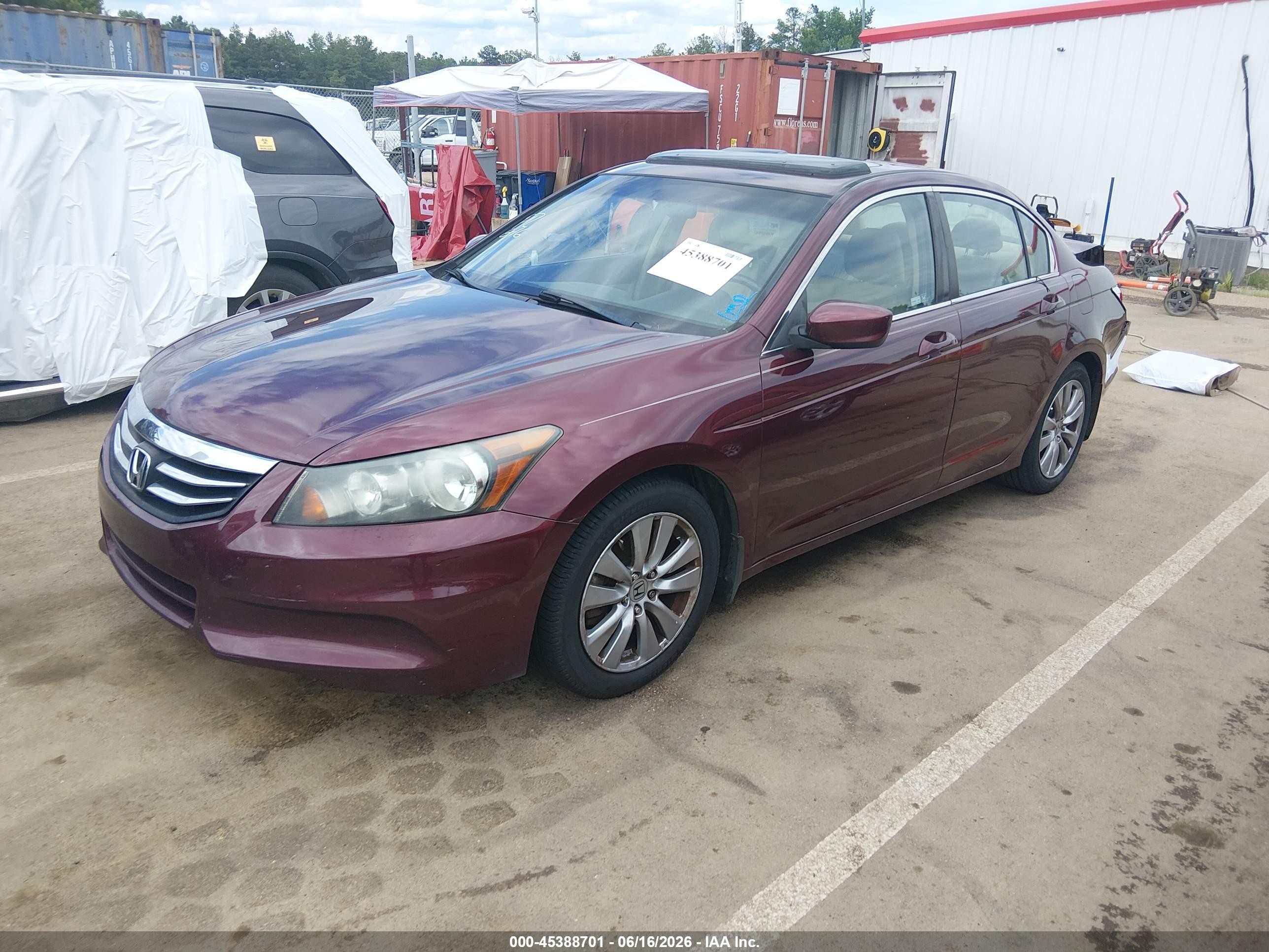 2012 Honda Accord 2.4 Ex-l Maroon vin: 1HGCP2F85CA098671