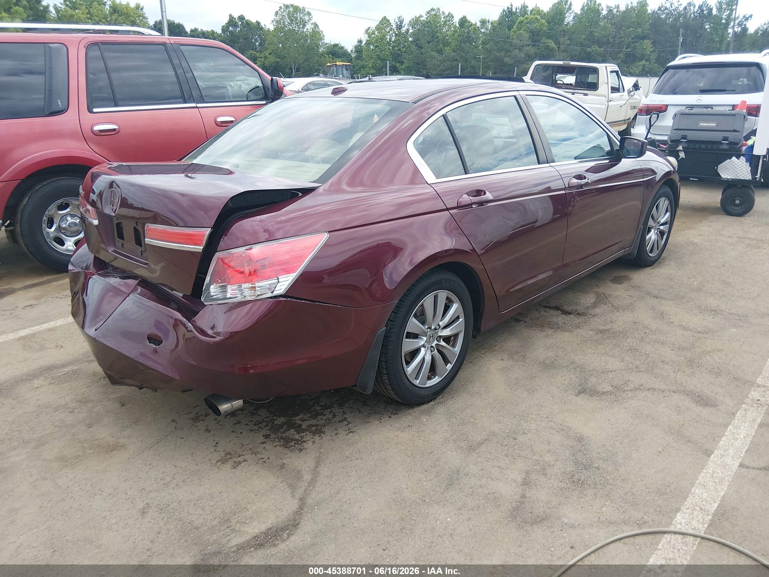 2012 Honda Accord 2.4 Ex-l Maroon vin: 1HGCP2F85CA098671