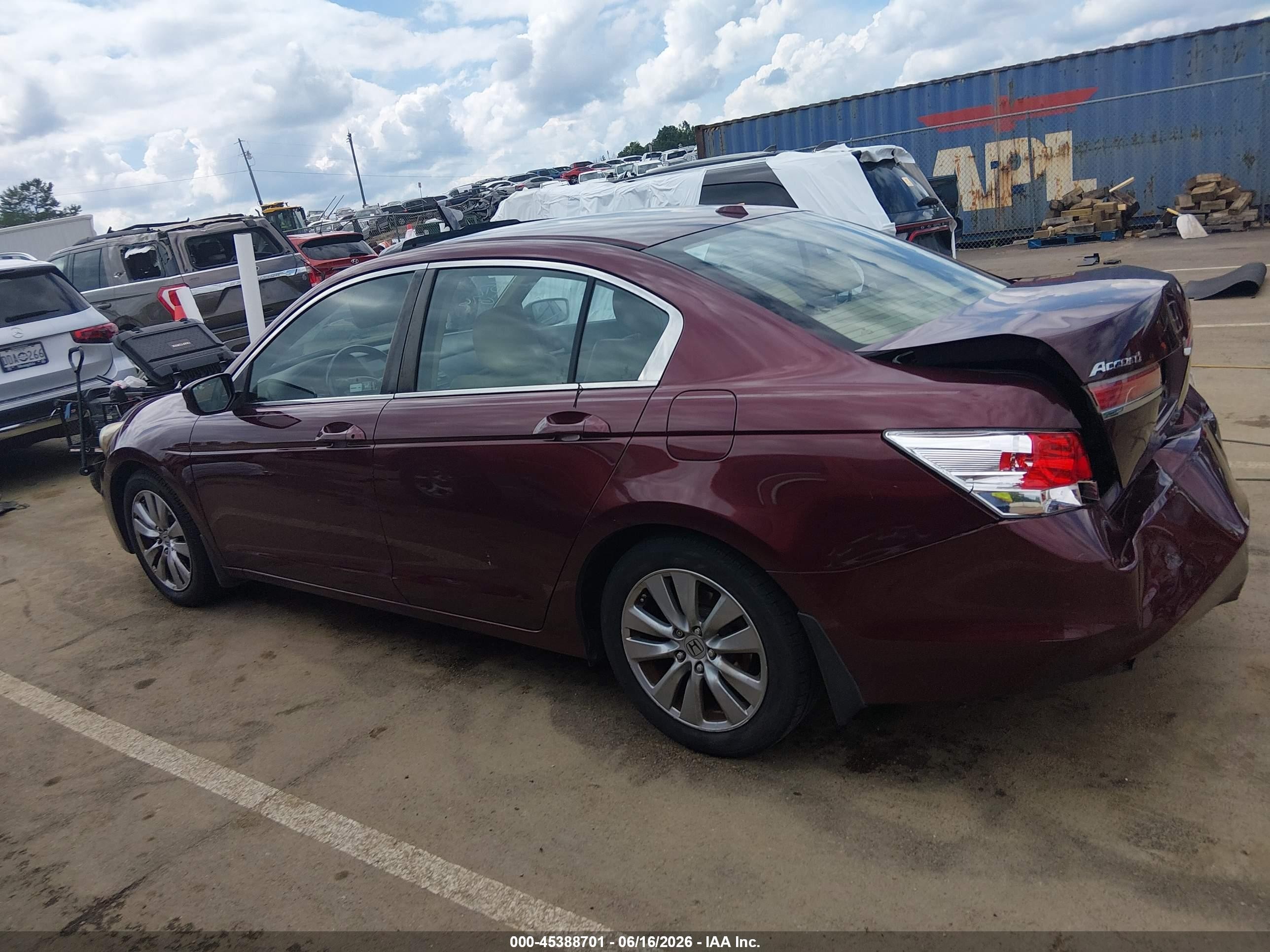 2012 Honda Accord 2.4 Ex-l Maroon vin: 1HGCP2F85CA098671
