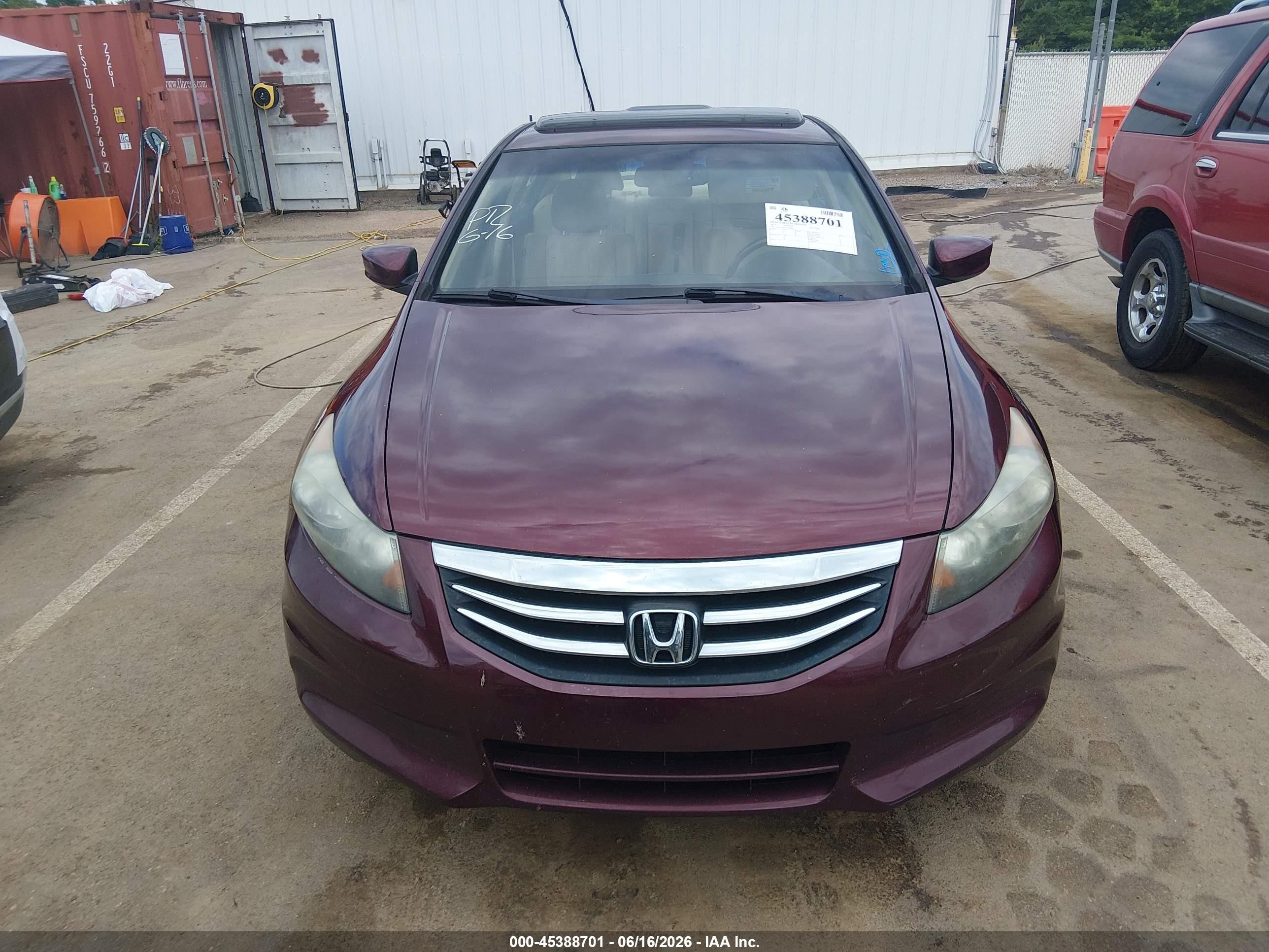 2012 Honda Accord 2.4 Ex-l Maroon vin: 1HGCP2F85CA098671