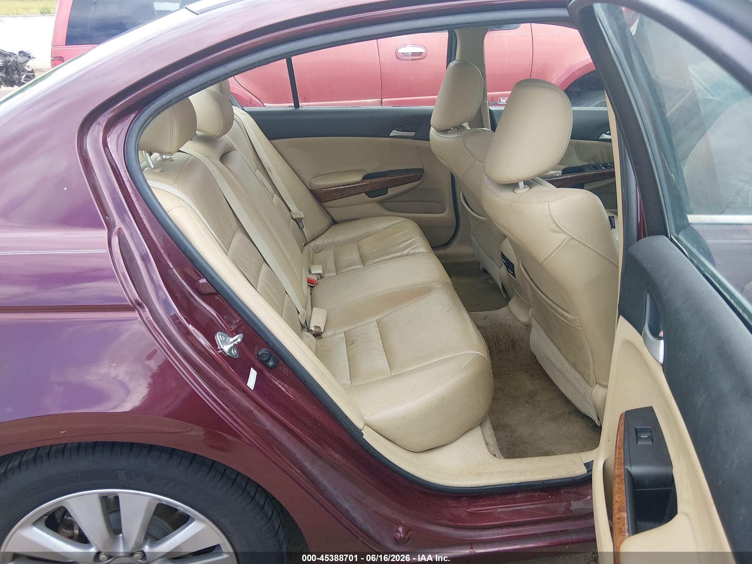 2012 Honda Accord 2.4 Ex-l Maroon vin: 1HGCP2F85CA098671