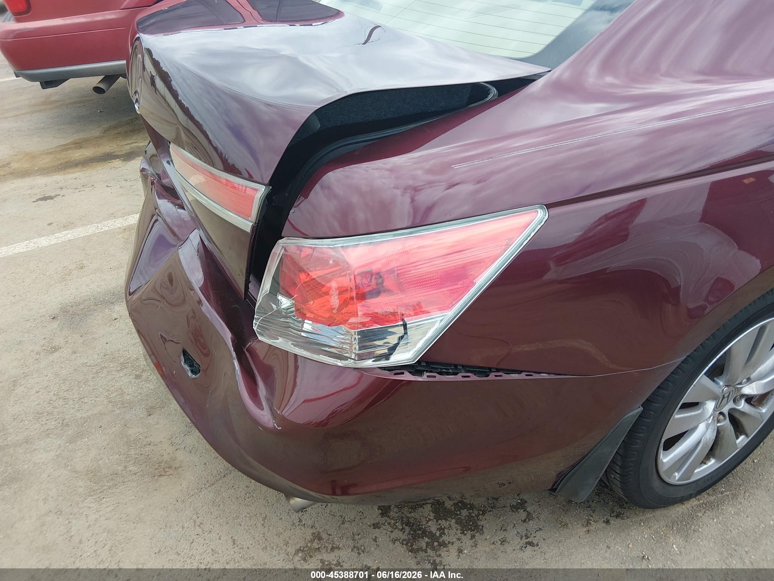 2012 Honda Accord 2.4 Ex-l Maroon vin: 1HGCP2F85CA098671