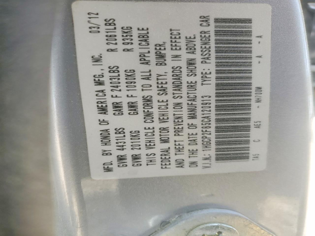 2012 Honda Accord Exl Silver vin: 1HGCP2F85CA120913