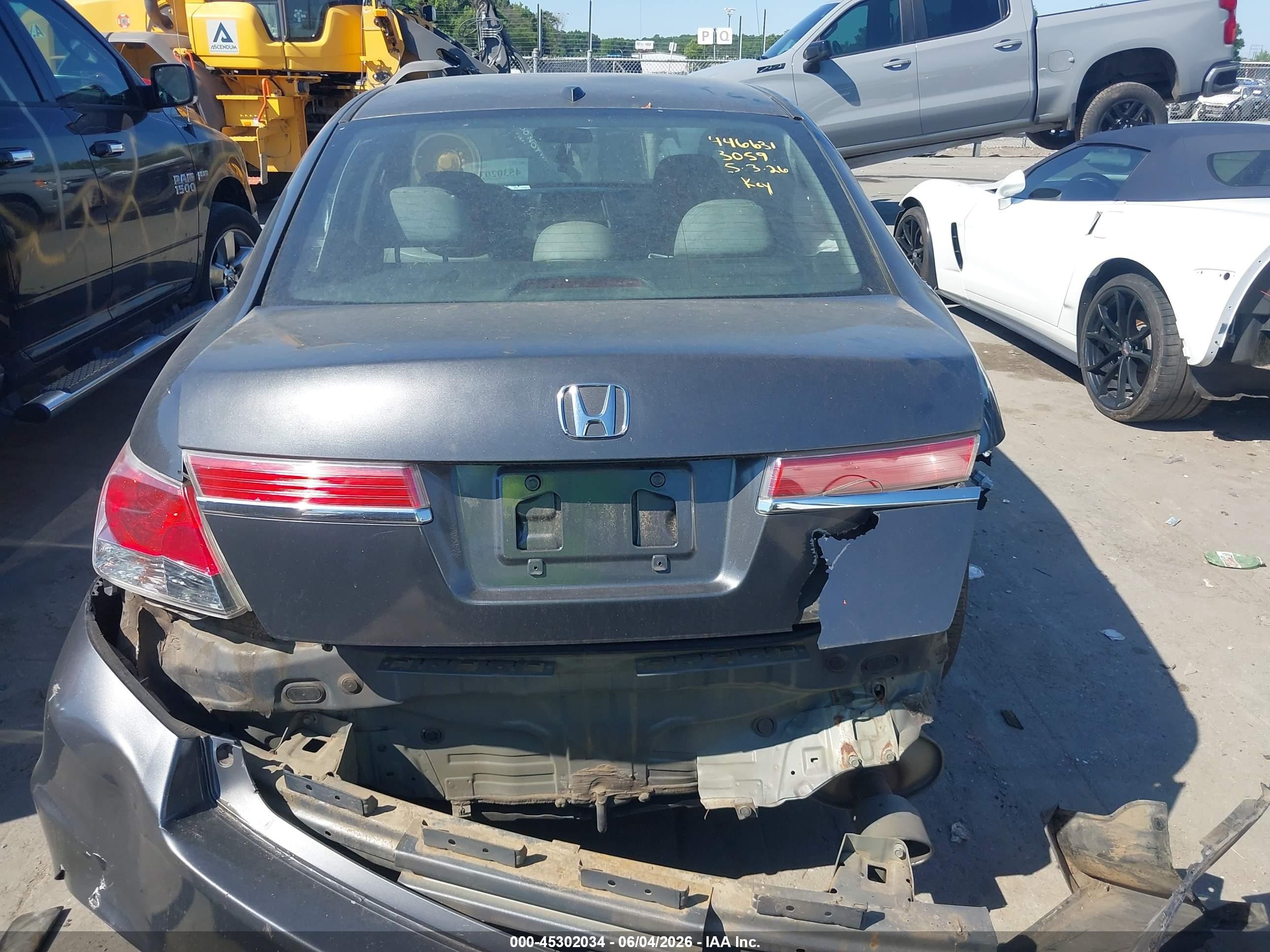2012 Honda Accord 2.4 Ex-l Gray vin: 1HGCP2F85CA173059
