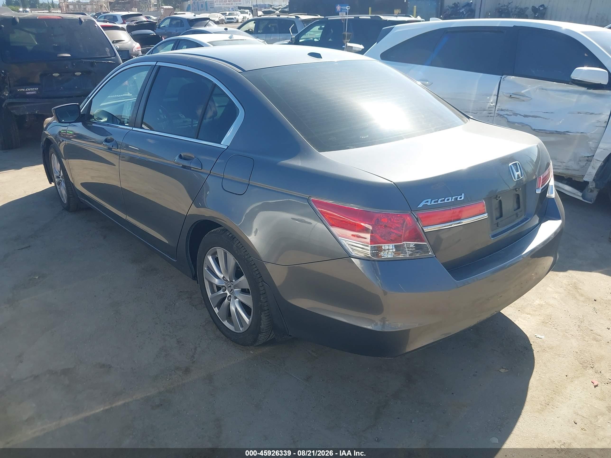 2012 Honda Accord 2.4 Ex-l Gray vin: 1HGCP2F85CA199578