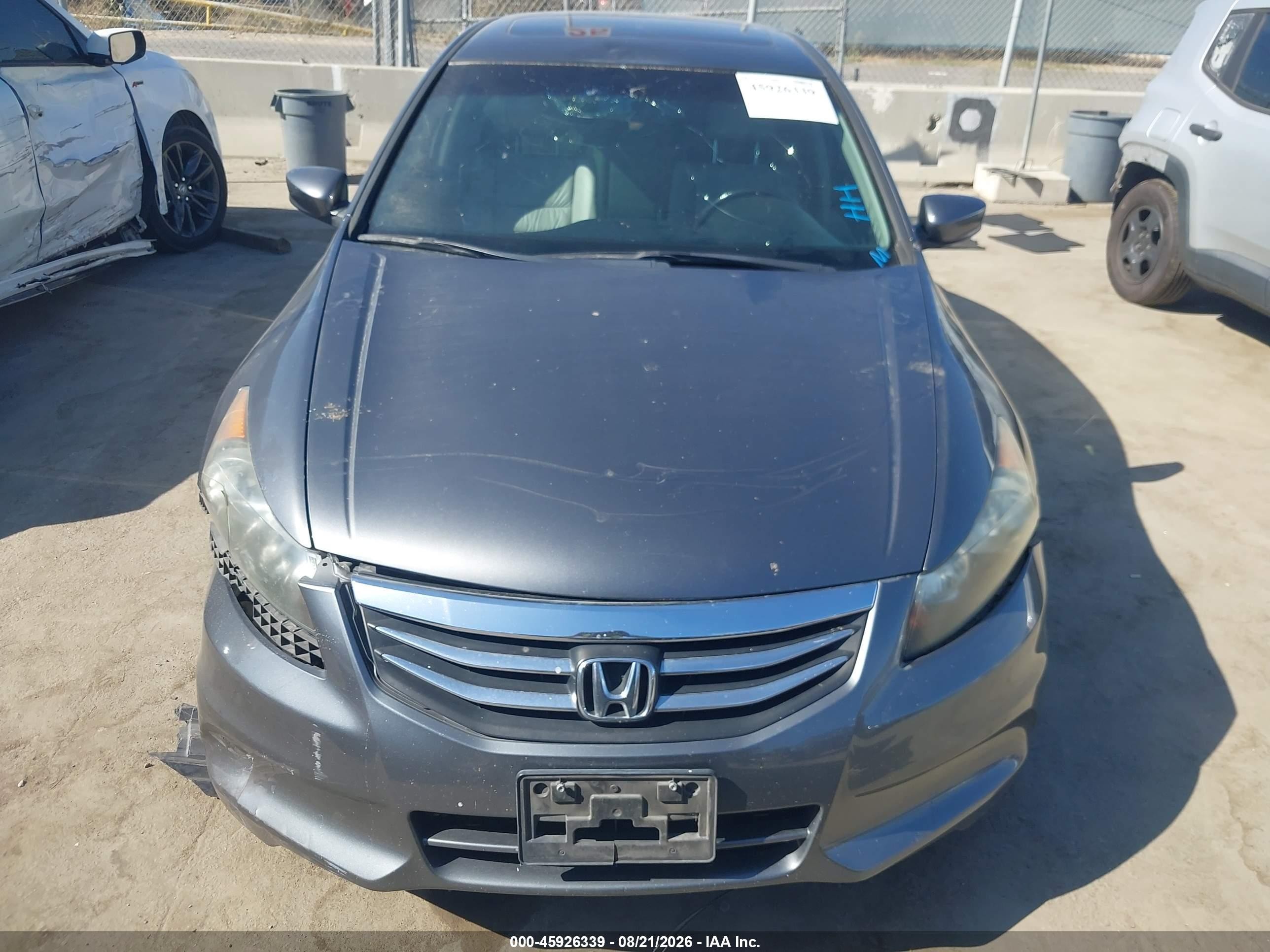 2012 Honda Accord 2.4 Ex-l Gray vin: 1HGCP2F85CA199578