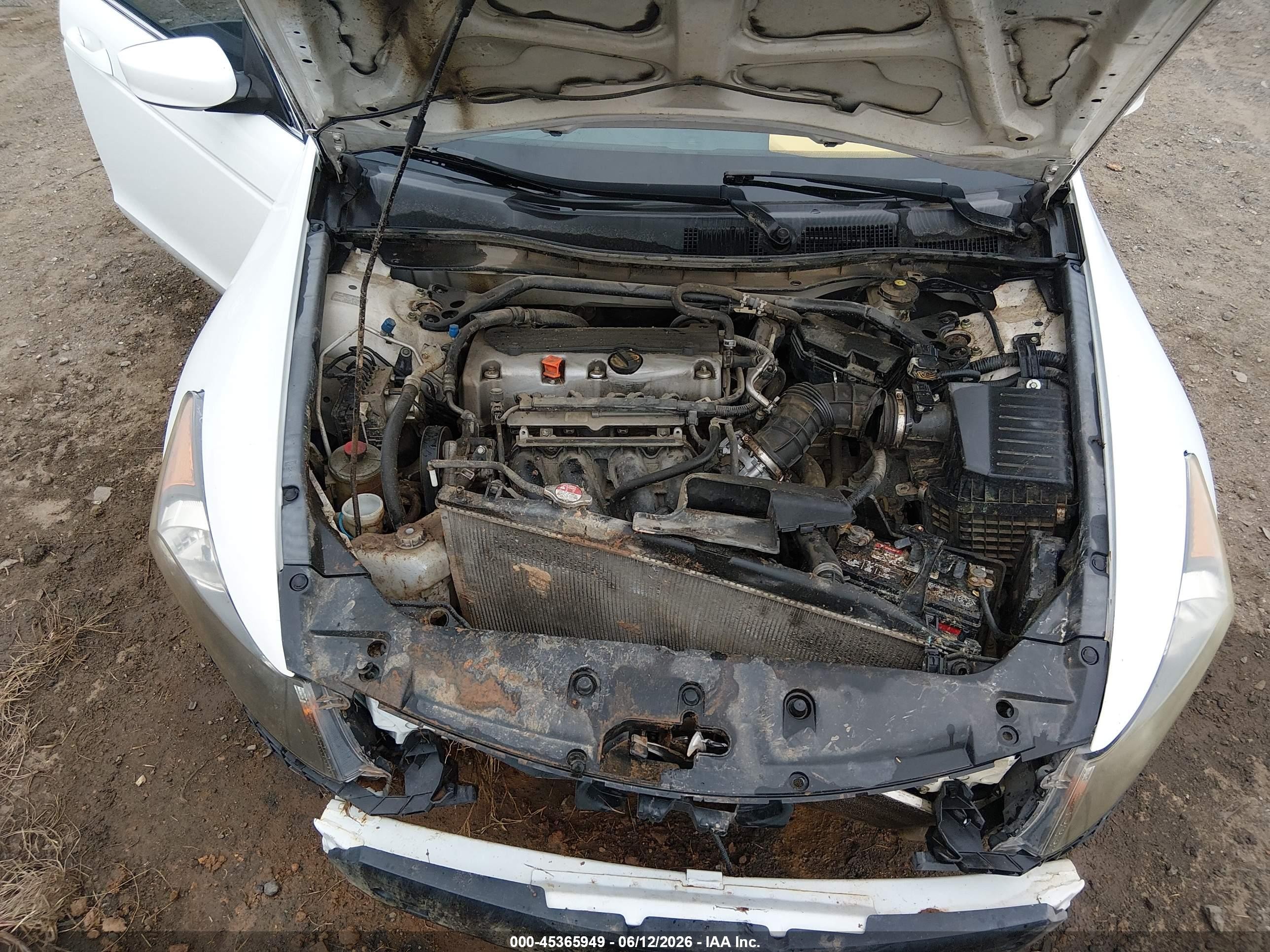 2012 Honda Accord 2.4 Ex-l White vin: 1HGCP2F85CA218372