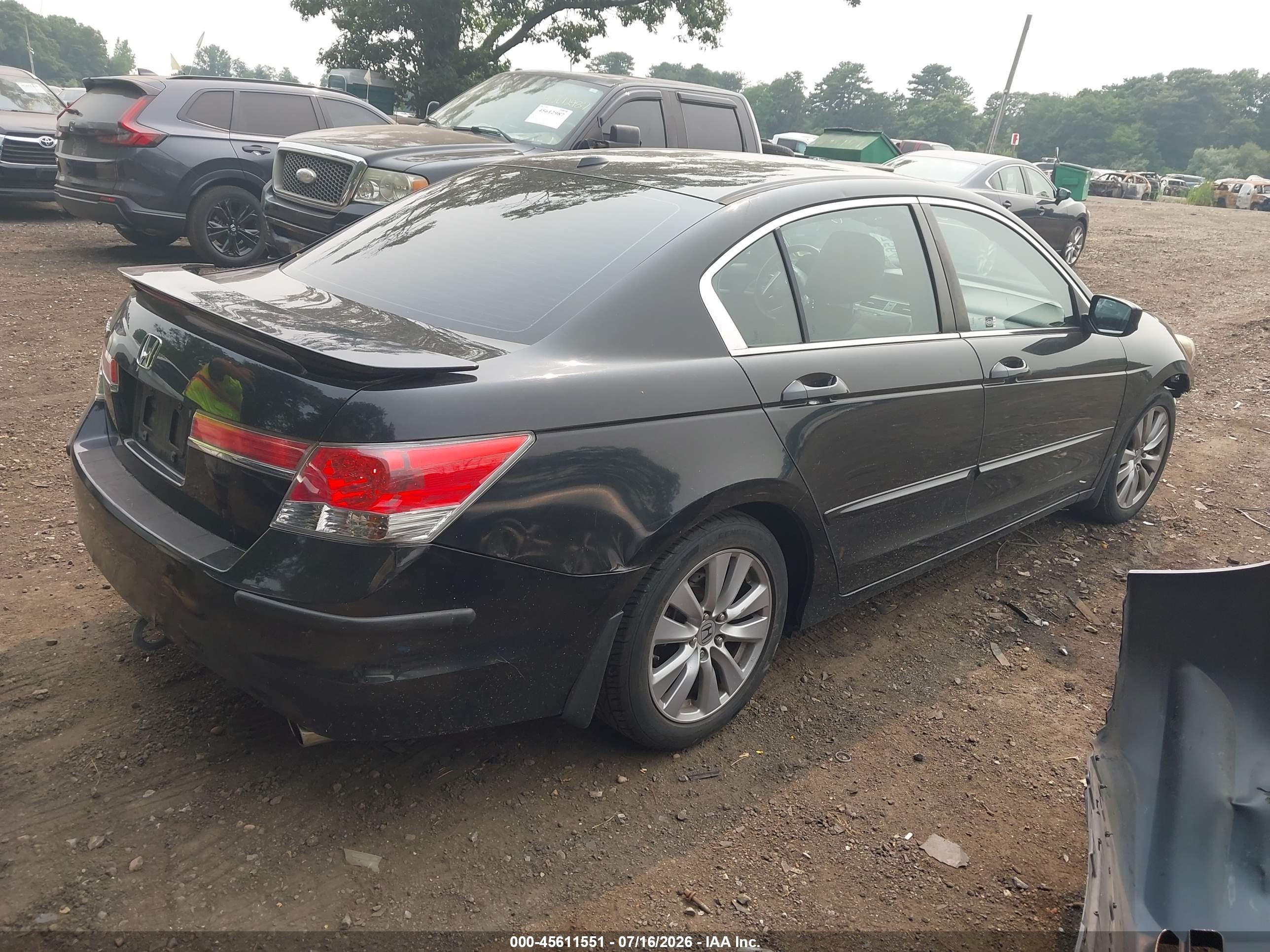 2012 Honda Accord 2.4 Ex-l Black vin: 1HGCP2F85CA222020