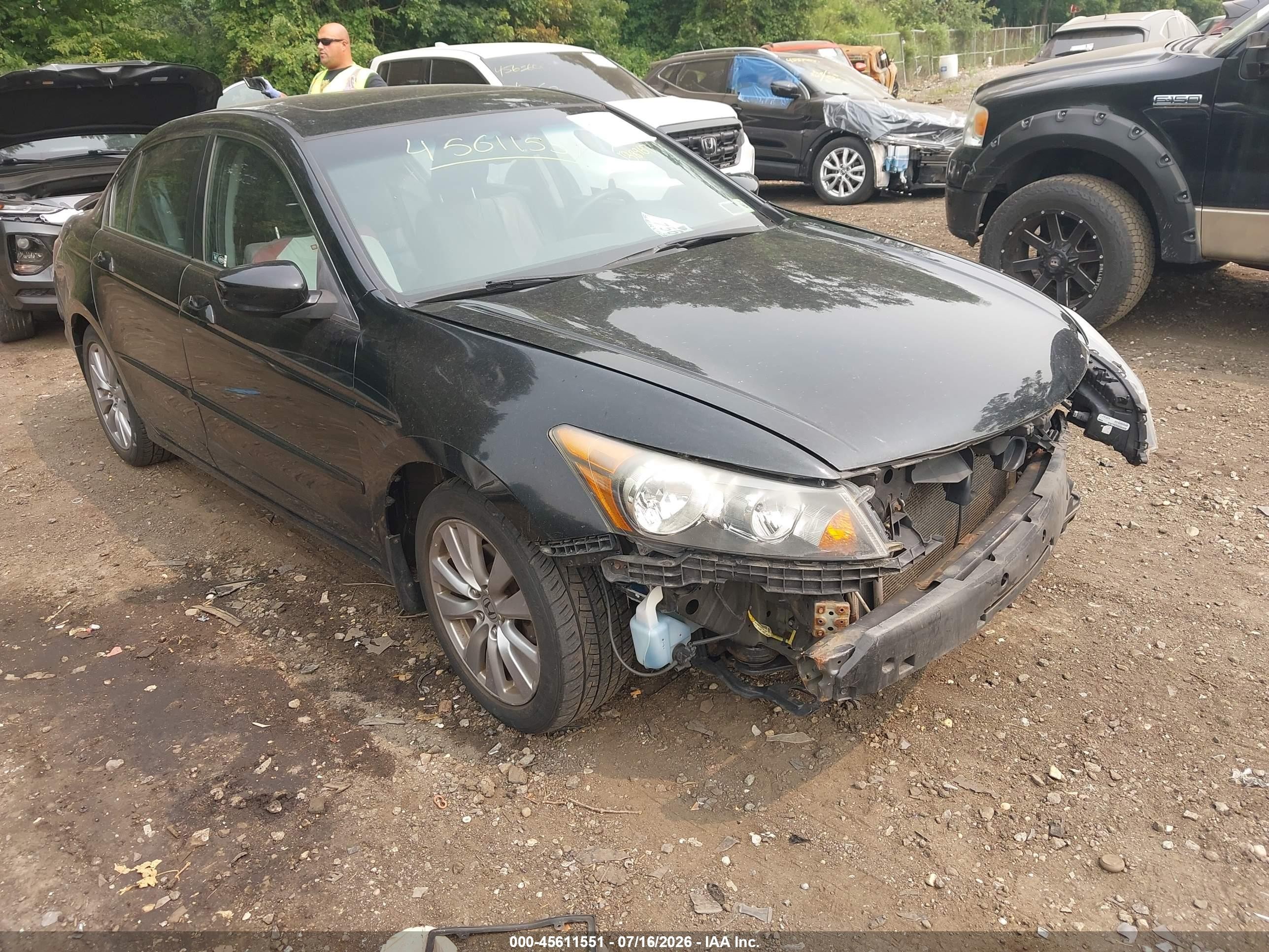 2012 Honda Accord 2.4 Ex-l Black vin: 1HGCP2F85CA222020