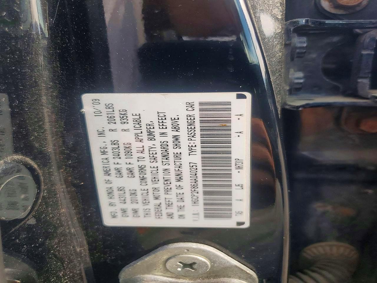2010 Honda Accord Exl Black vin: 1HGCP2F86AA040257