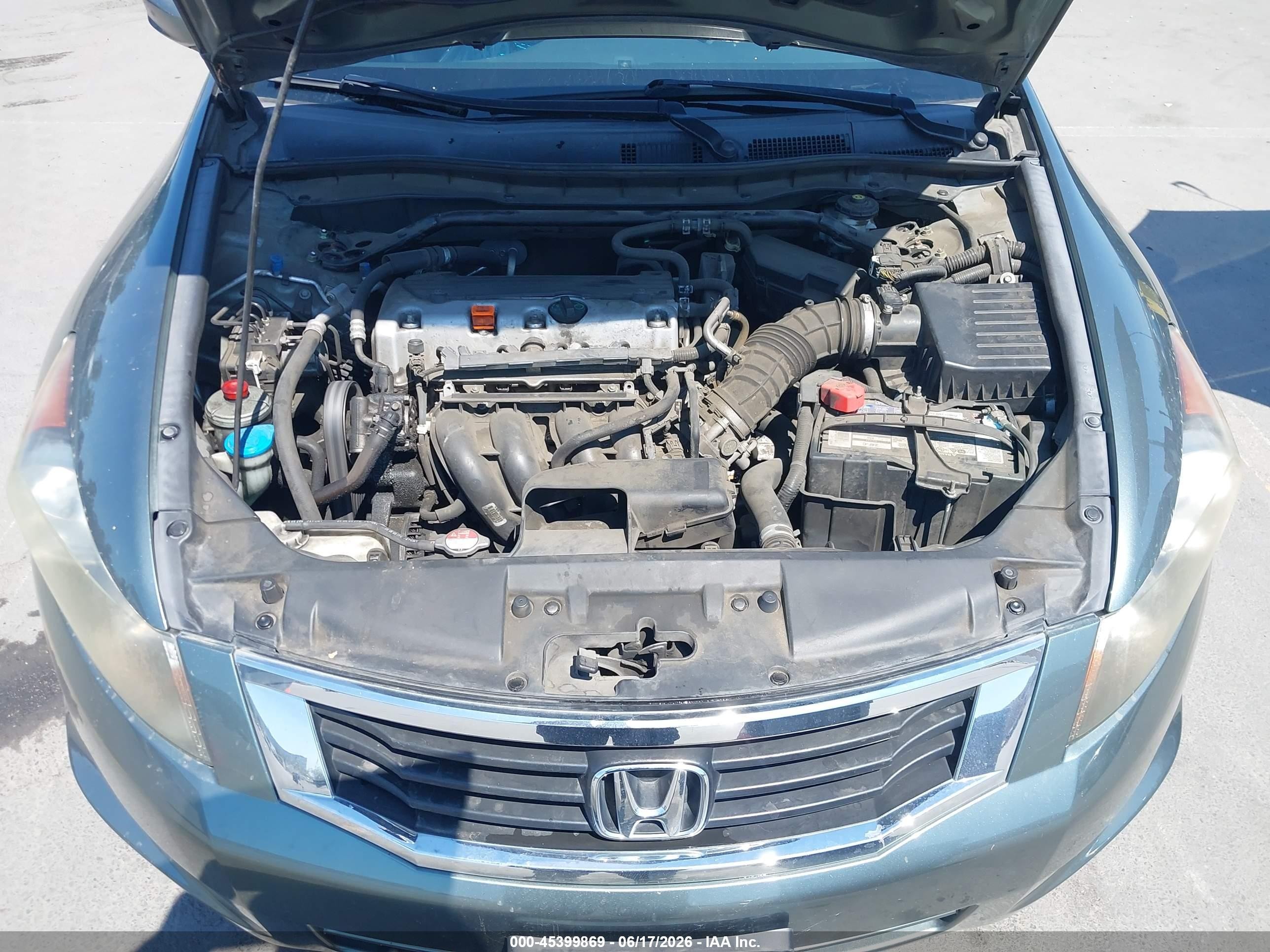 2010 Honda Accord 2.4 Ex-l Зеленый vin: 1HGCP2F86AA047483