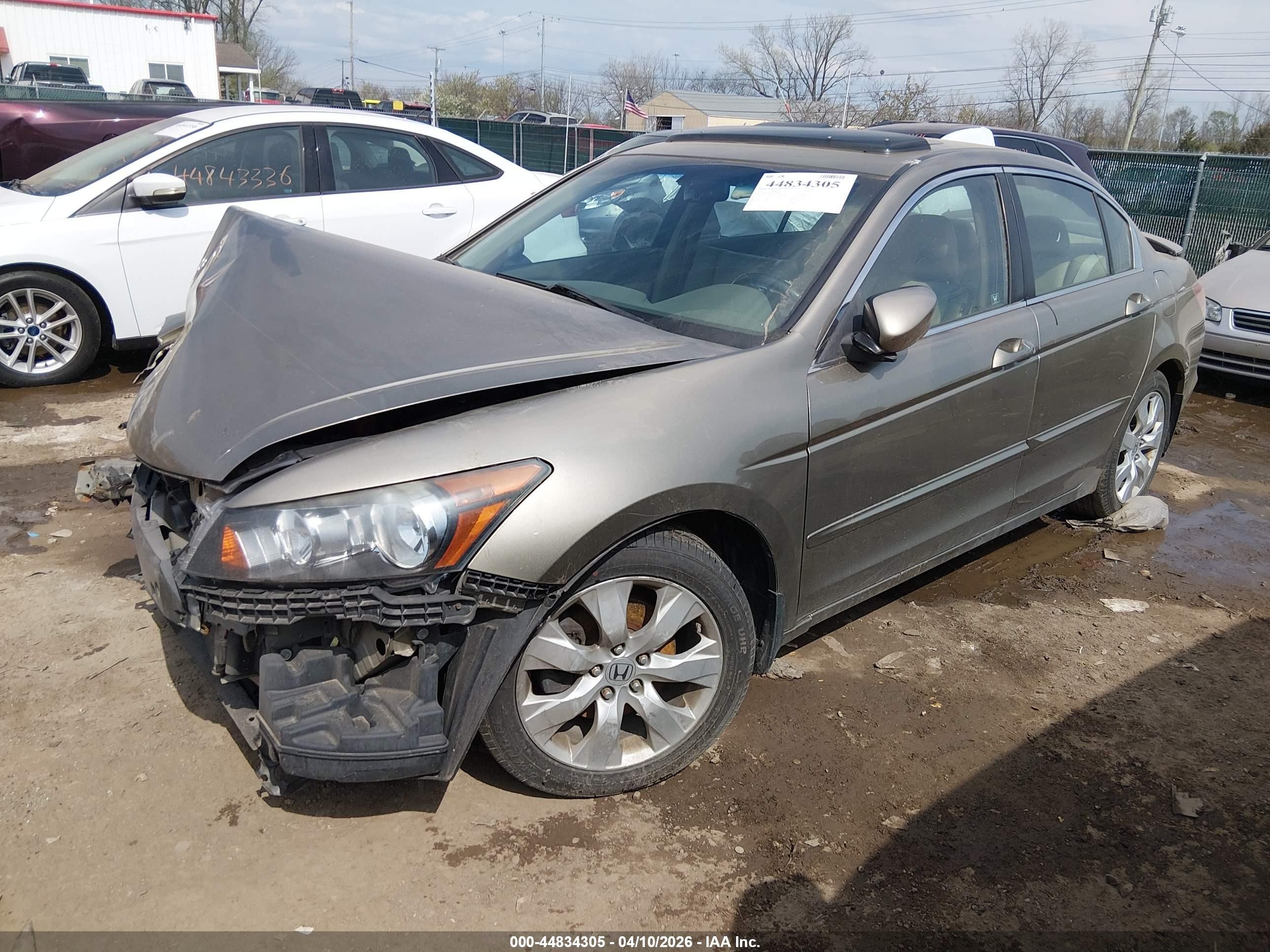 2010 Honda Accord 2.4 Ex-l Beige vin: 1HGCP2F86AA080239