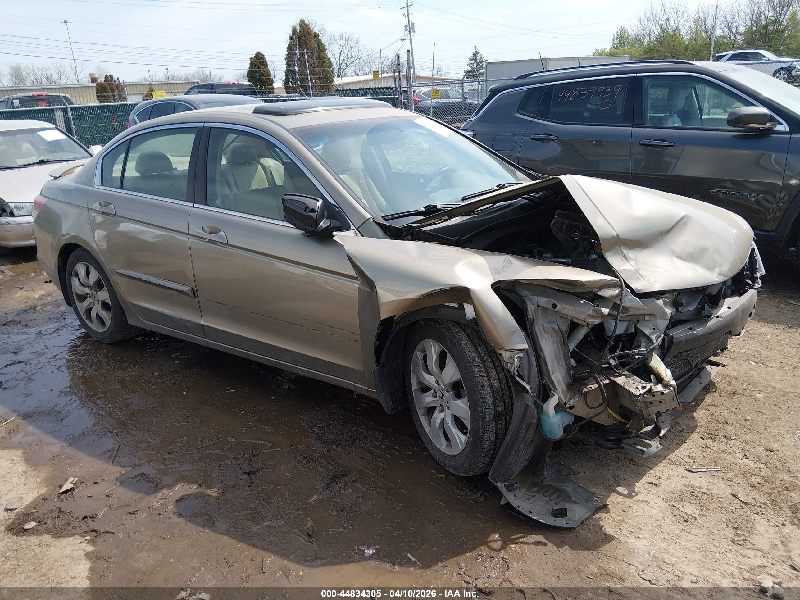 2010 Honda Accord 2.4 Ex-l Beige vin: 1HGCP2F86AA080239
