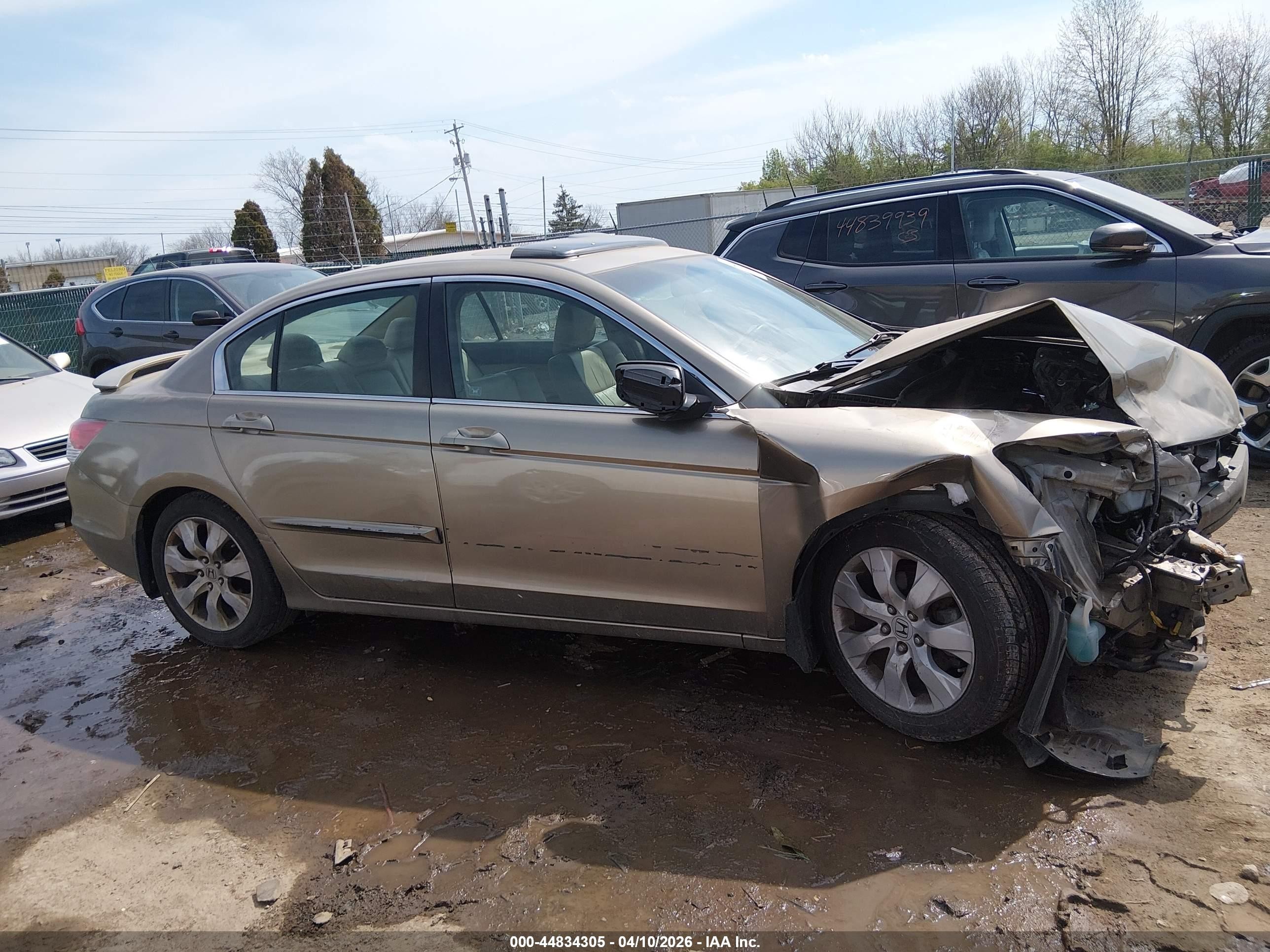 2010 Honda Accord 2.4 Ex-l Beige vin: 1HGCP2F86AA080239