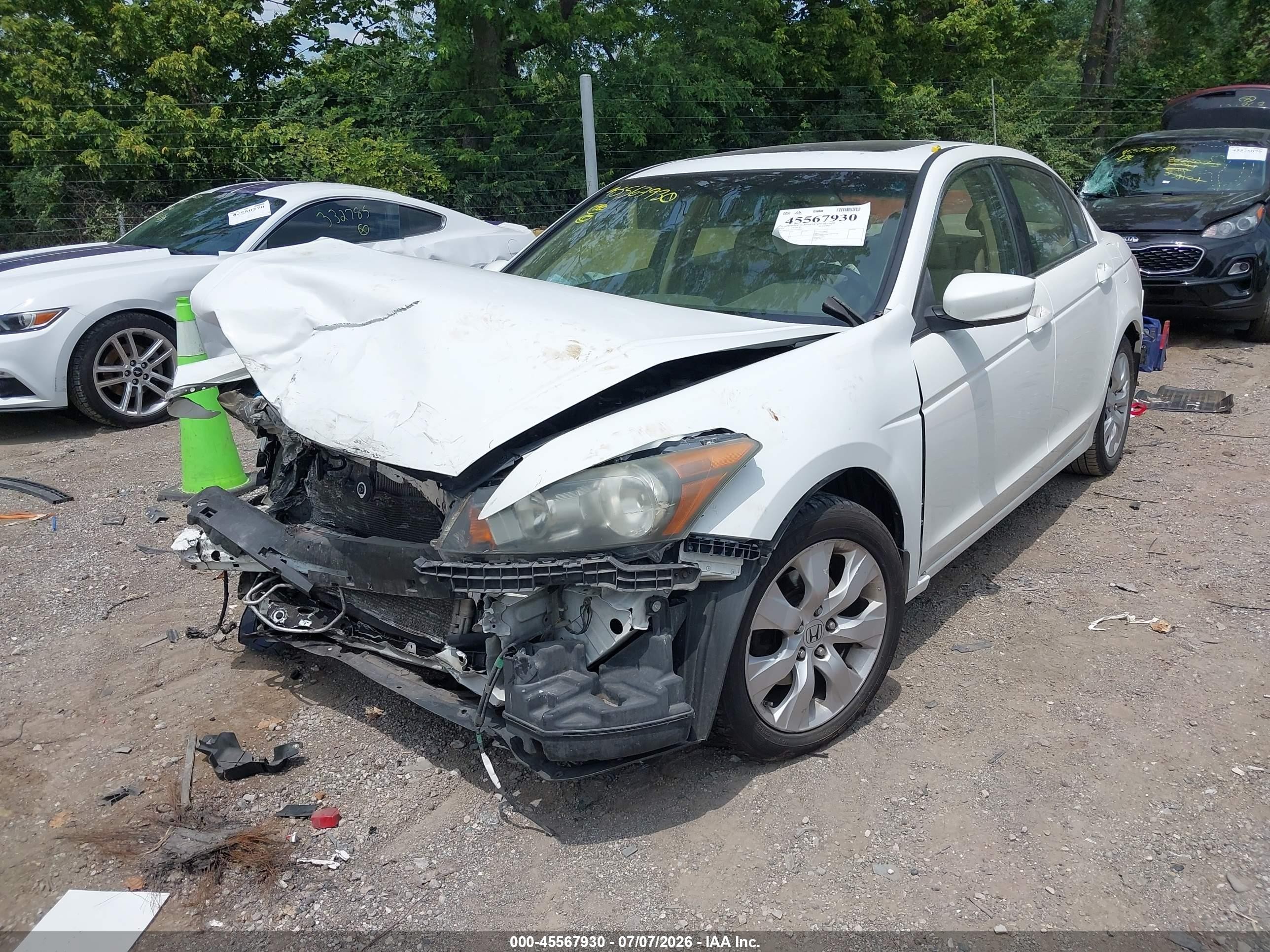 2010 Honda Accord 2.4 Ex-l Белый vin: 1HGCP2F86AA114129