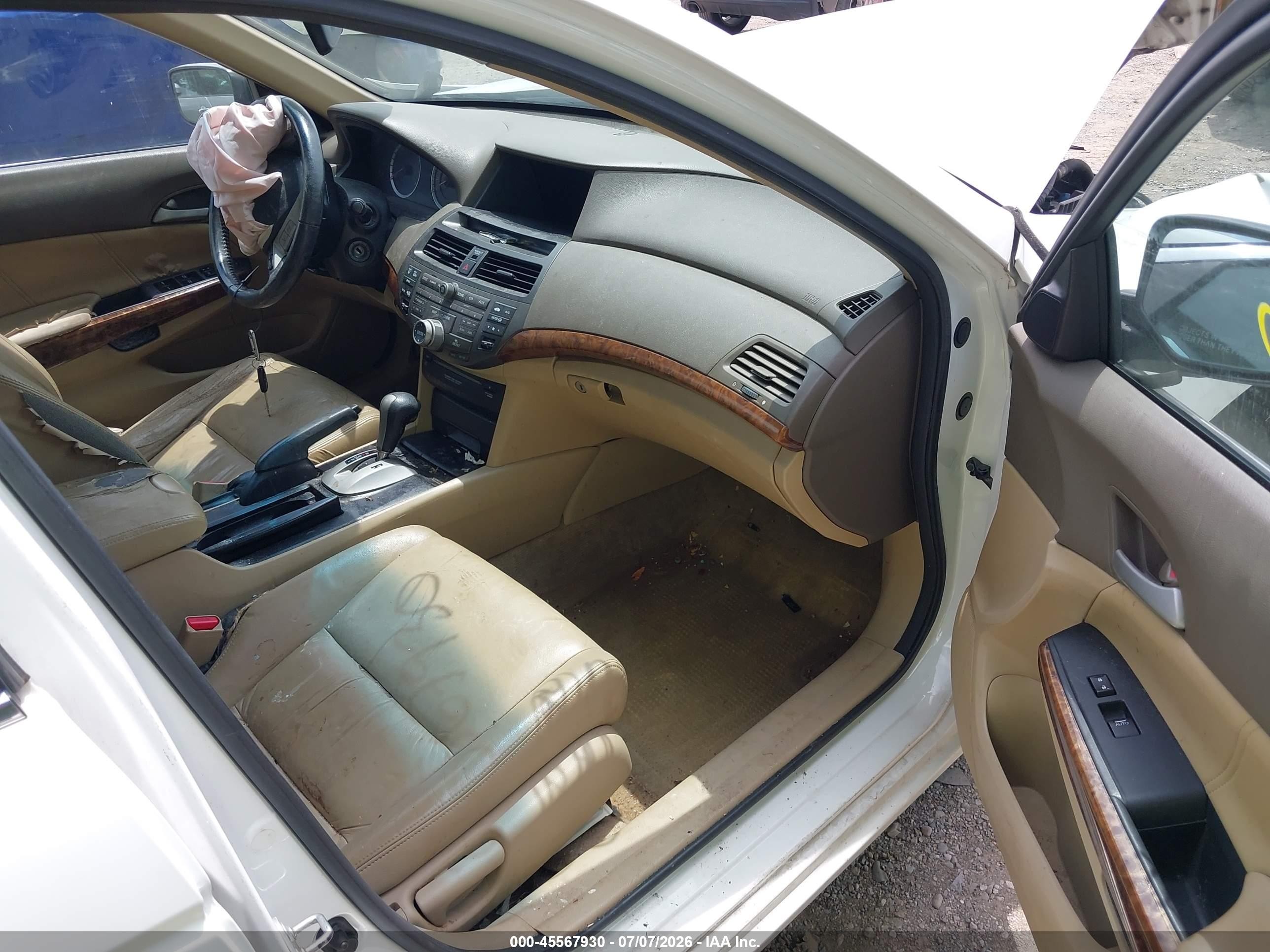 2010 Honda Accord 2.4 Ex-l Белый vin: 1HGCP2F86AA114129