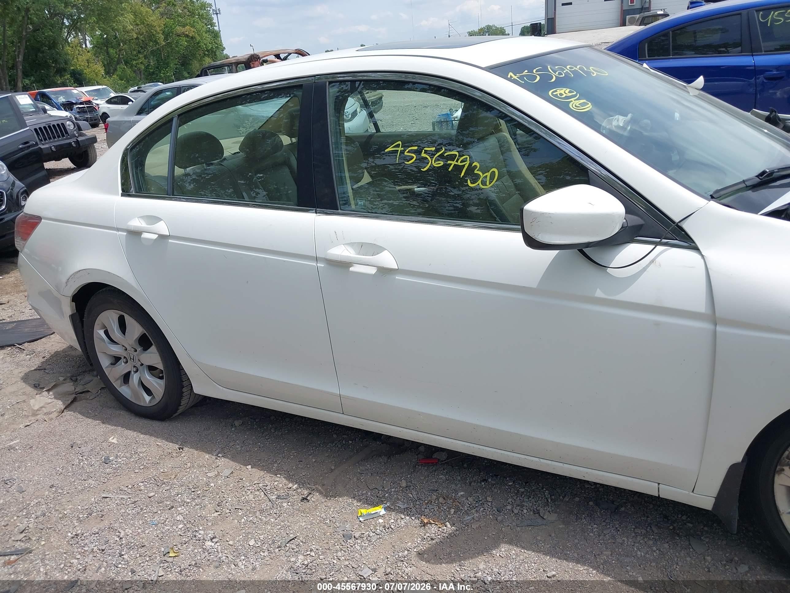2010 Honda Accord 2.4 Ex-l Белый vin: 1HGCP2F86AA114129
