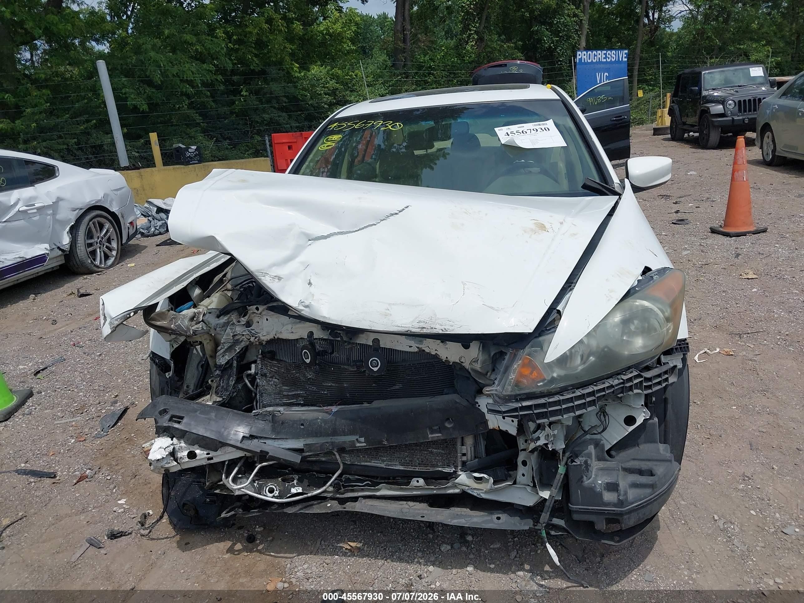 2010 Honda Accord 2.4 Ex-l Белый vin: 1HGCP2F86AA114129