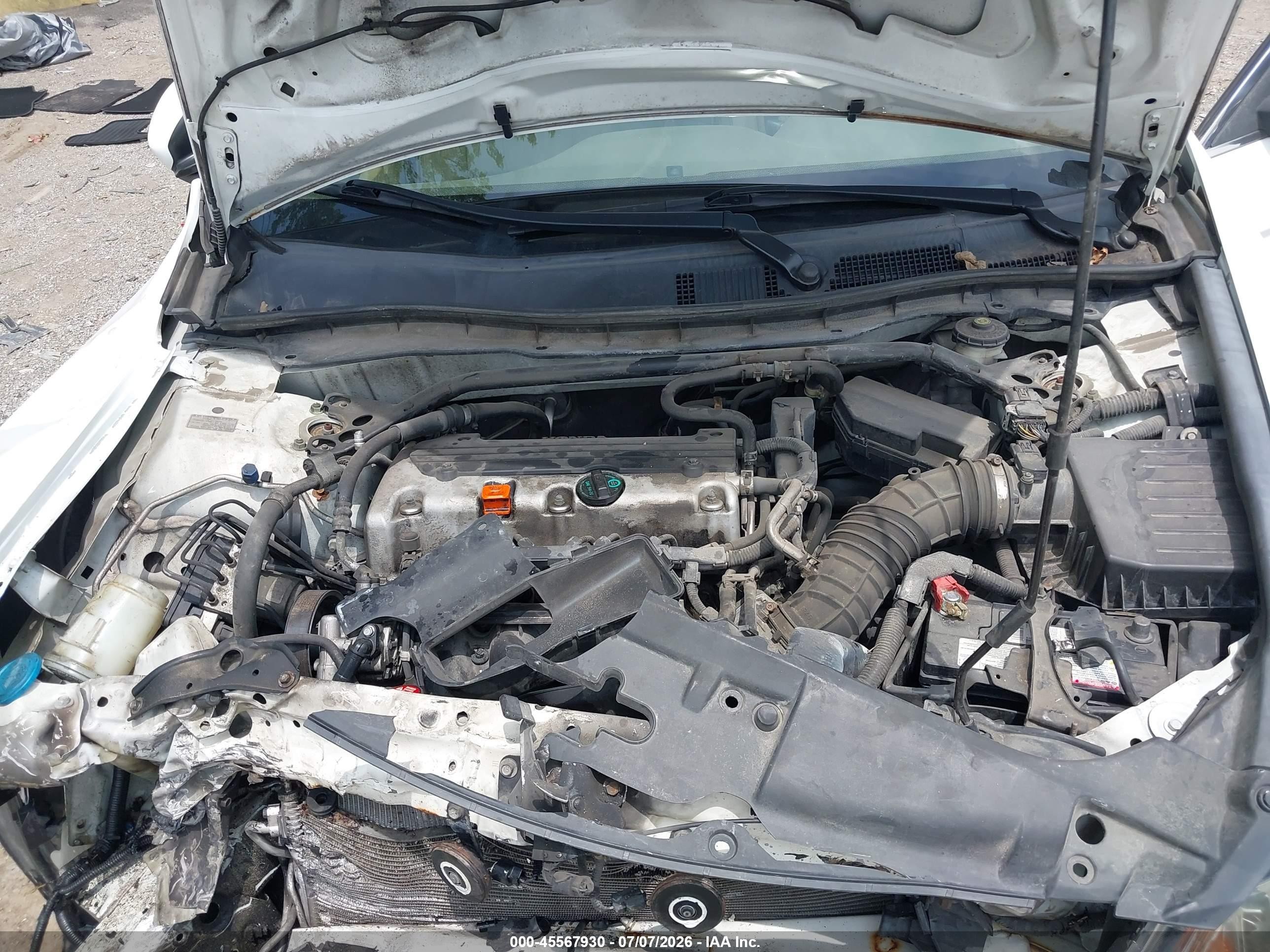 2010 Honda Accord 2.4 Ex-l Белый vin: 1HGCP2F86AA114129