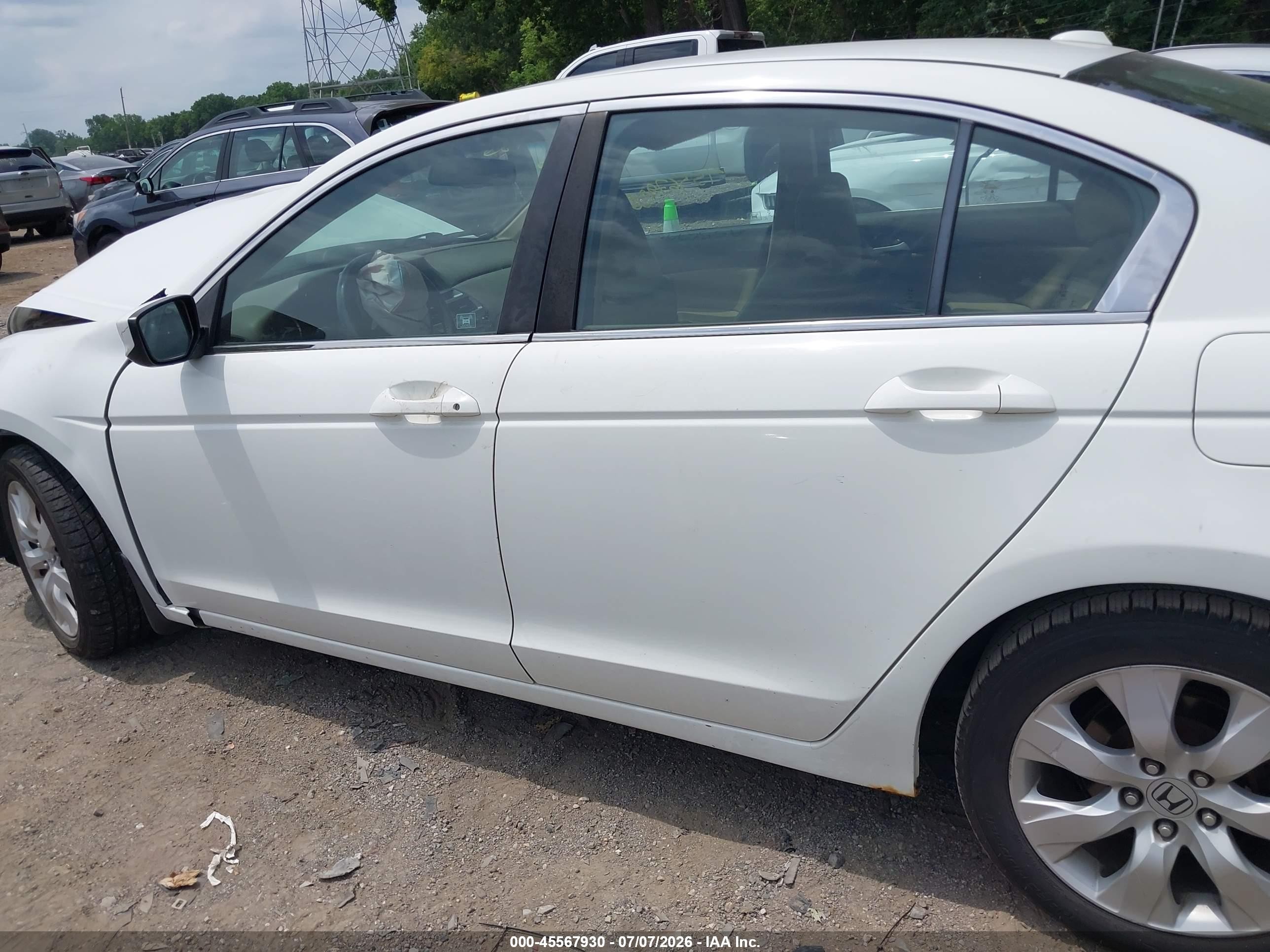 2010 Honda Accord 2.4 Ex-l Белый vin: 1HGCP2F86AA114129