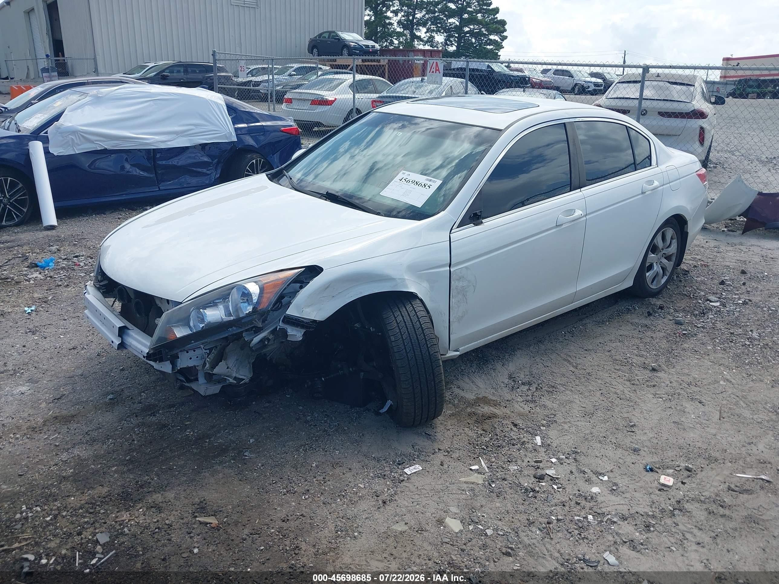 2010 Honda Accord 2.4 Ex-l Белый vin: 1HGCP2F86AA138060