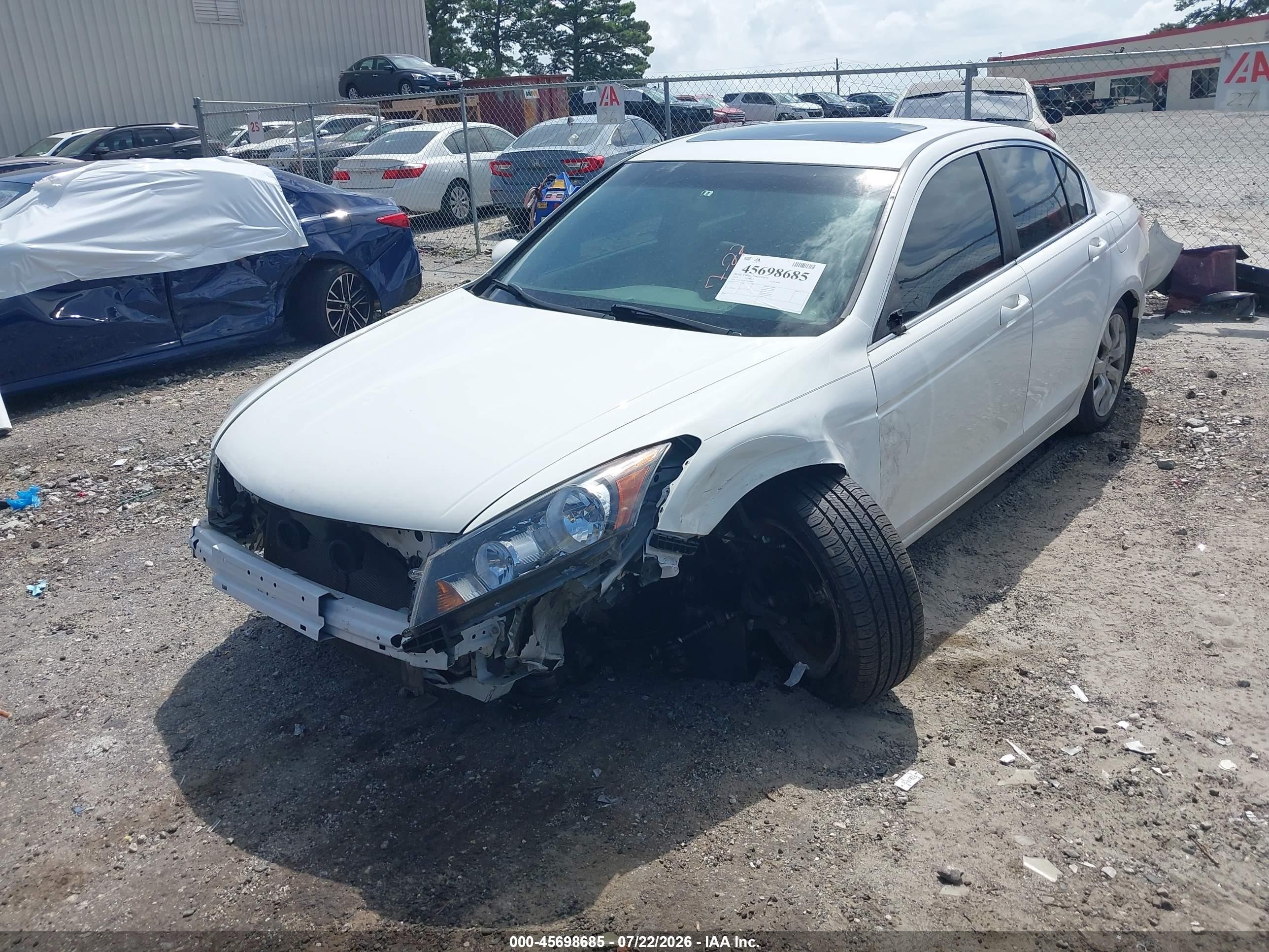 2010 Honda Accord 2.4 Ex-l Белый vin: 1HGCP2F86AA138060