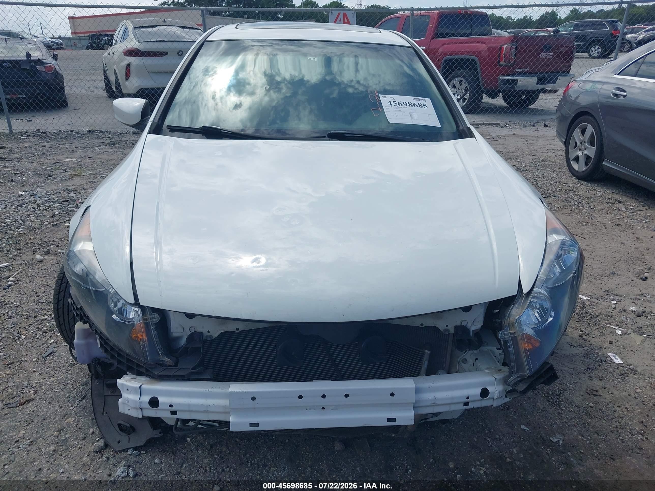 2010 Honda Accord 2.4 Ex-l Белый vin: 1HGCP2F86AA138060