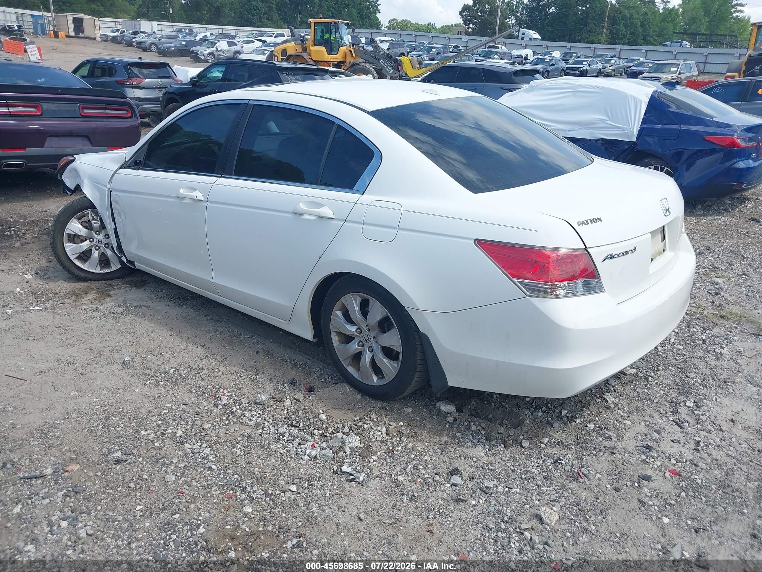 2010 Honda Accord 2.4 Ex-l White vin: 1HGCP2F86AA138060