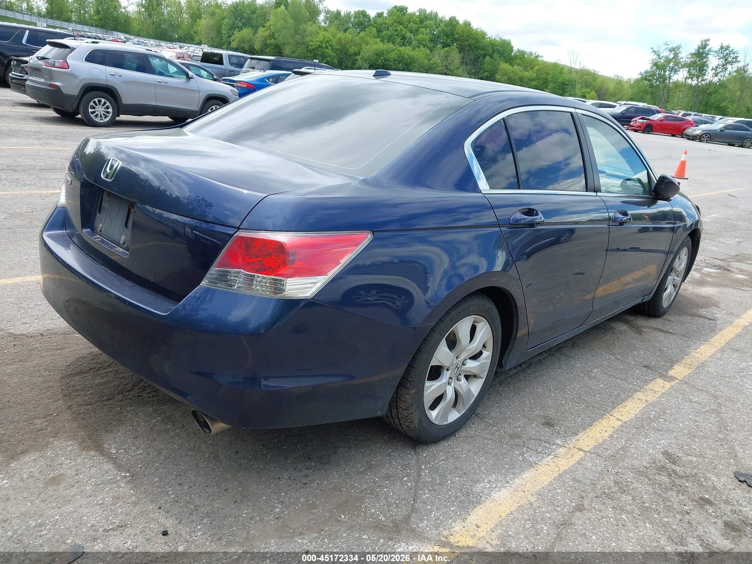 2010 Honda Accord 2.4 Ex-l Blue vin: 1HGCP2F86AA153013