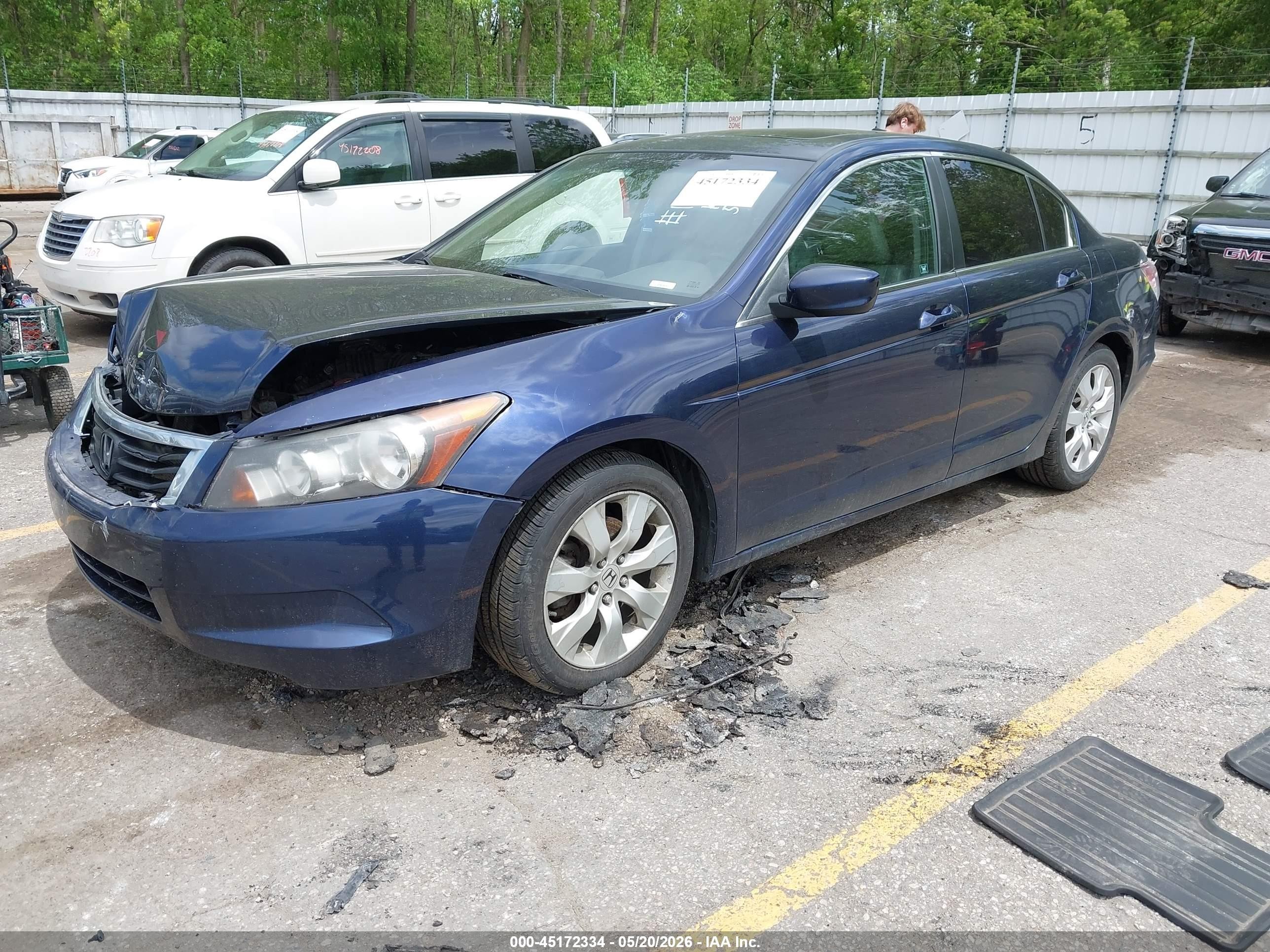 2010 Honda Accord 2.4 Ex-l Blue vin: 1HGCP2F86AA153013