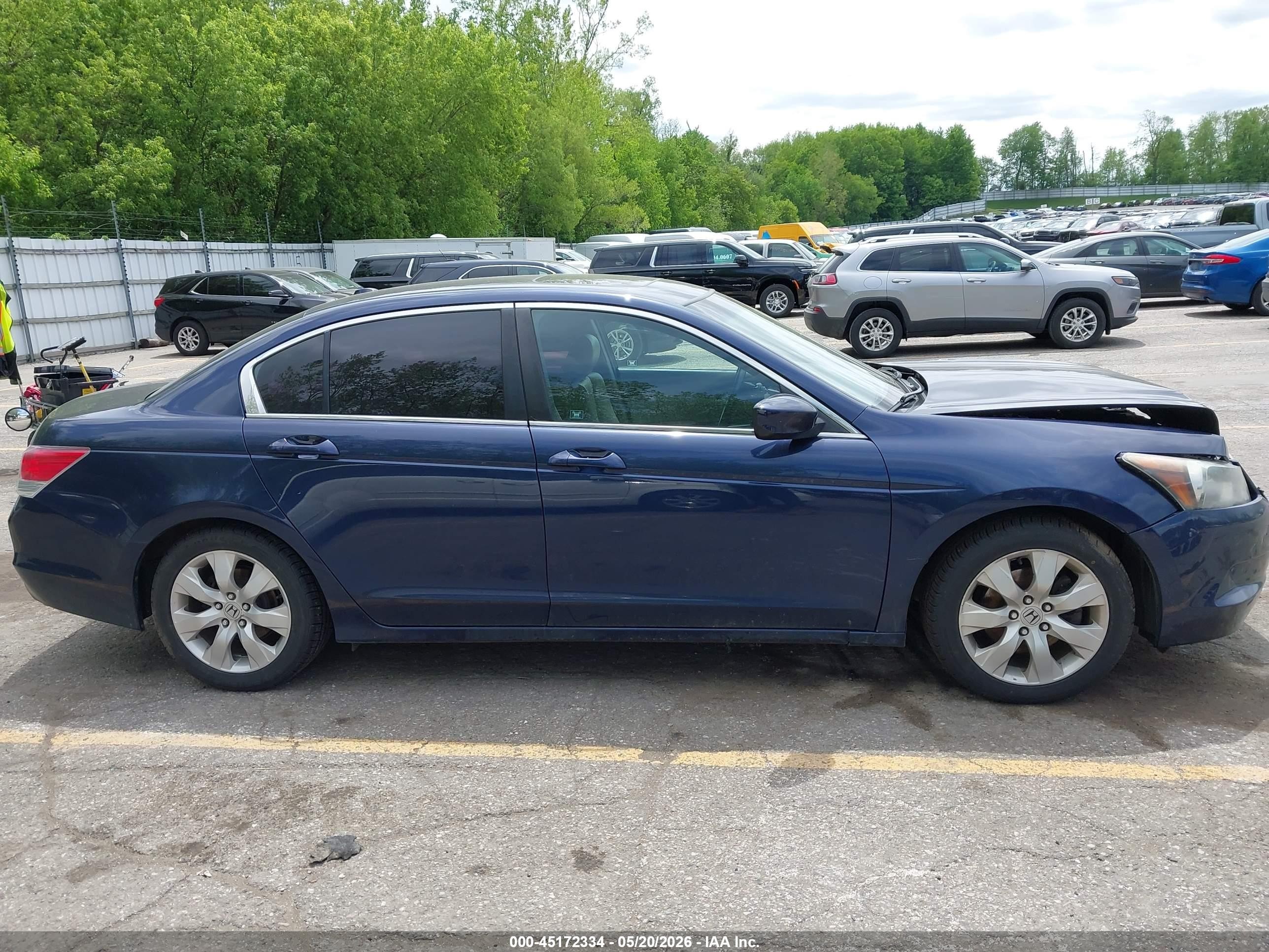 2010 Honda Accord 2.4 Ex-l Blue vin: 1HGCP2F86AA153013