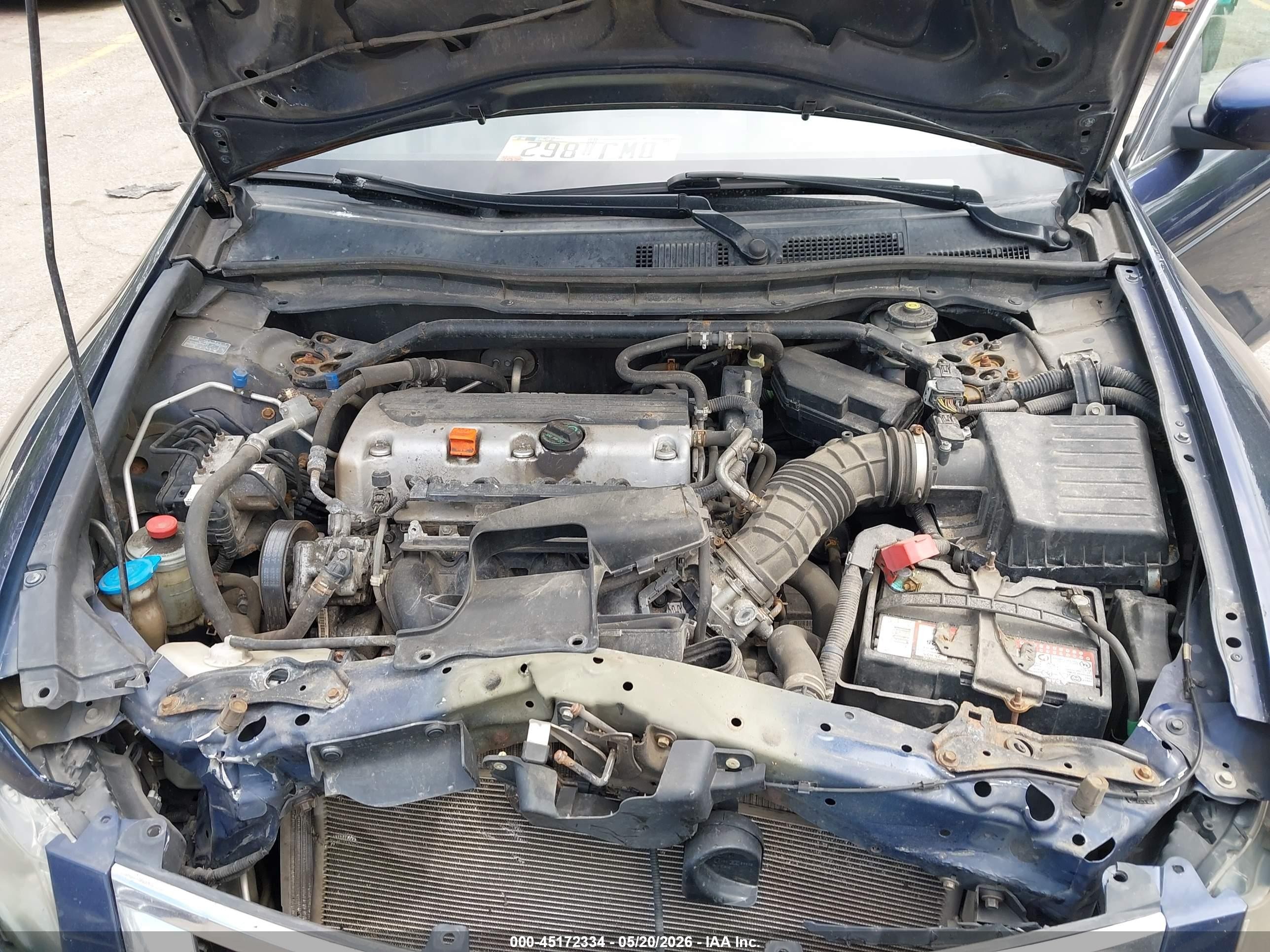 2010 Honda Accord 2.4 Ex-l Blue vin: 1HGCP2F86AA153013