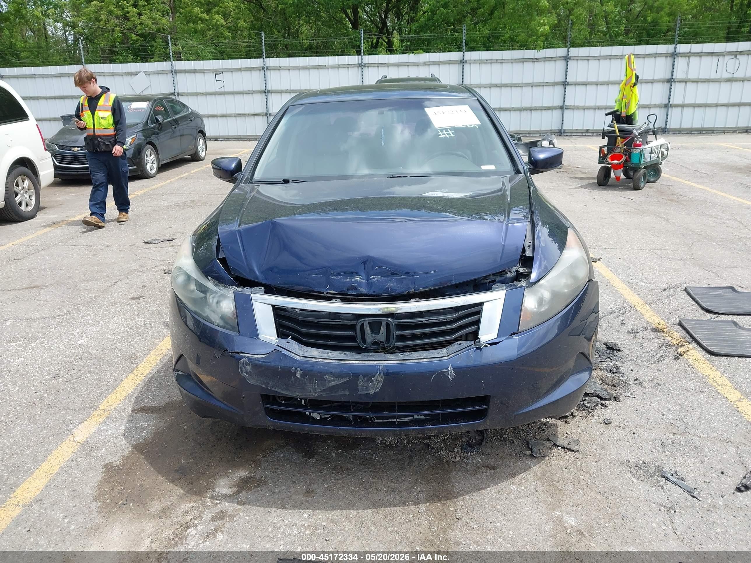2010 Honda Accord 2.4 Ex-l Blue vin: 1HGCP2F86AA153013