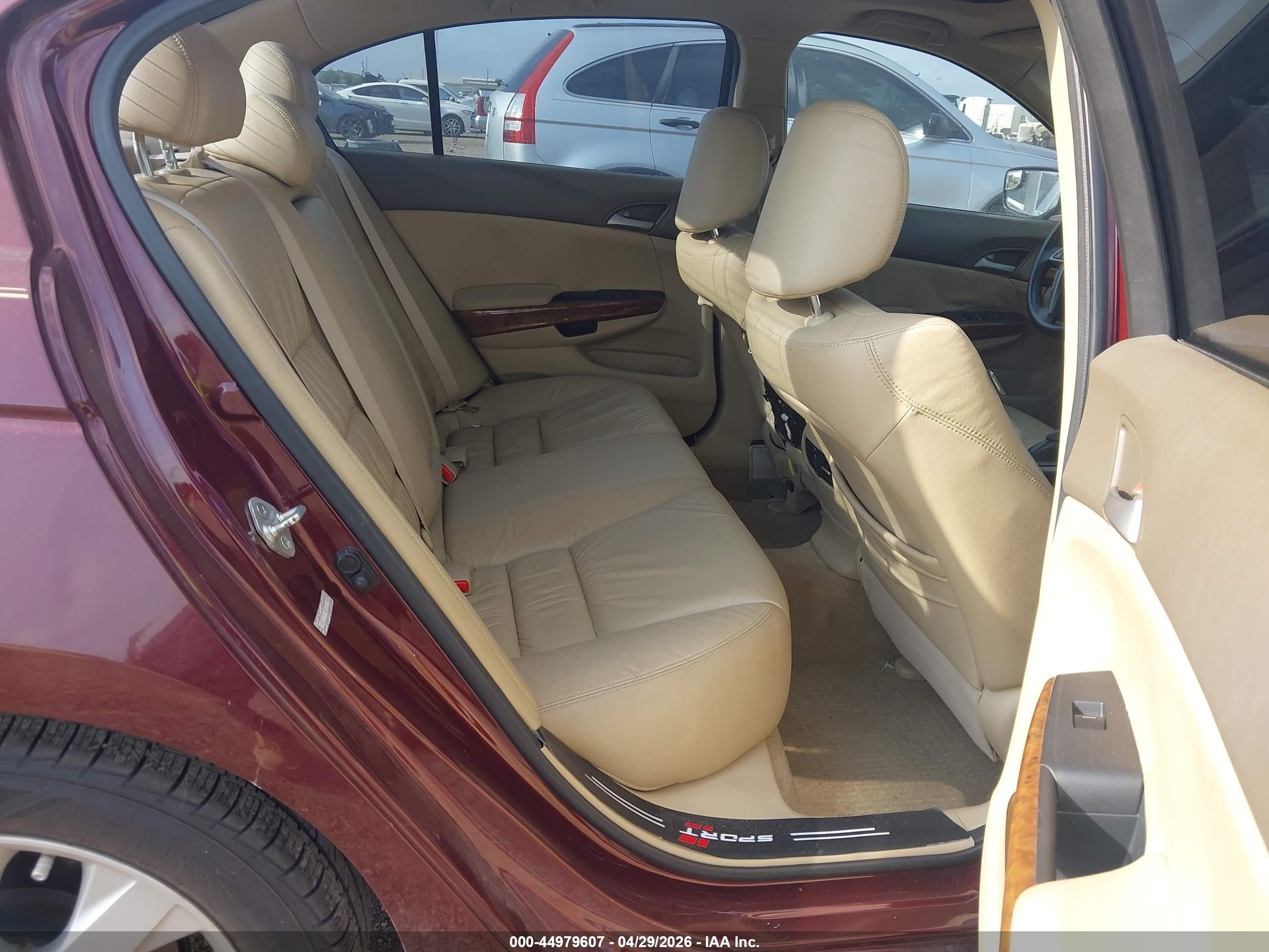 2010 Honda Accord 2.4 Ex-l Maroon vin: 1HGCP2F86AA153545