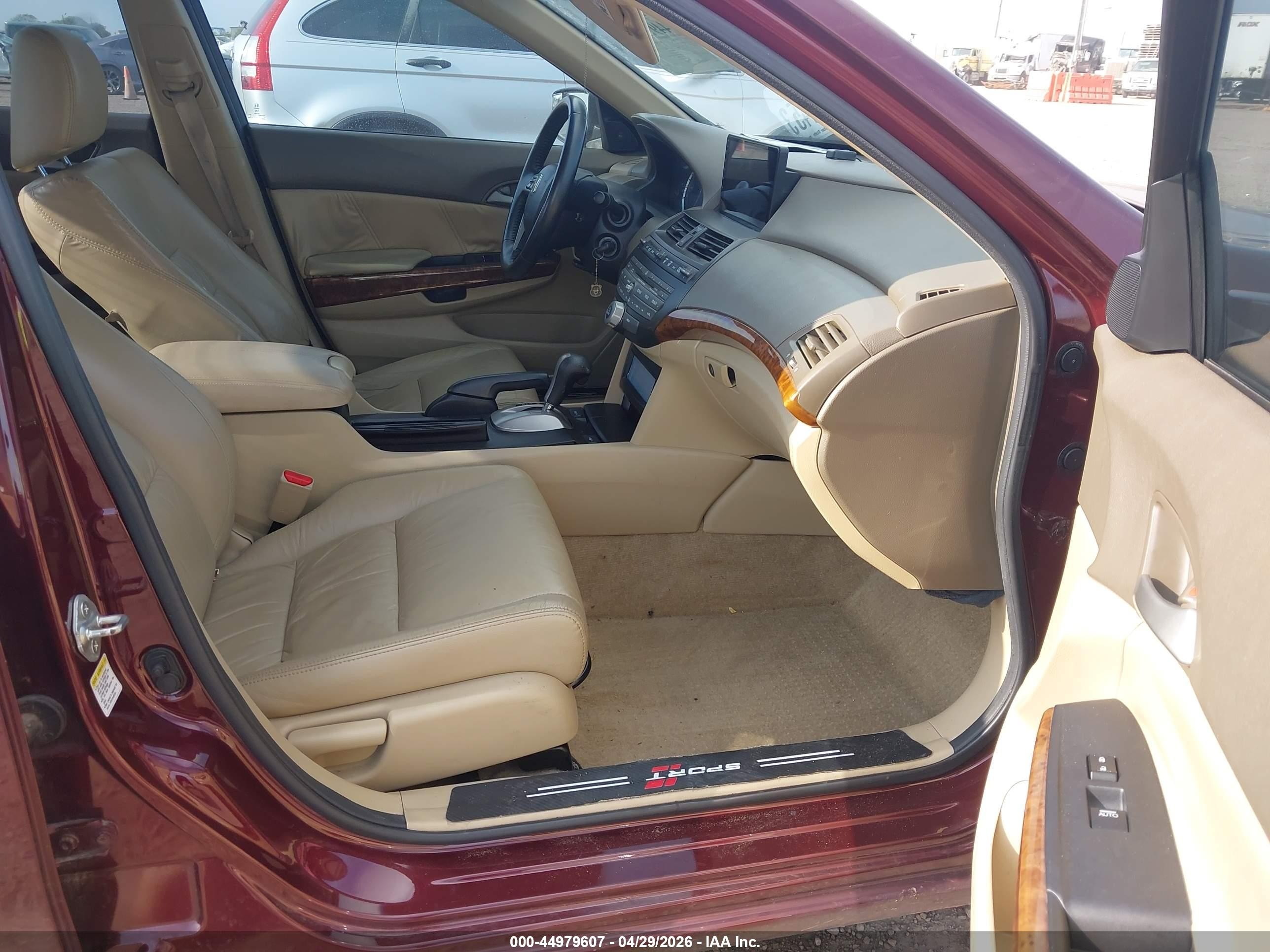 2010 Honda Accord 2.4 Ex-l Maroon vin: 1HGCP2F86AA153545