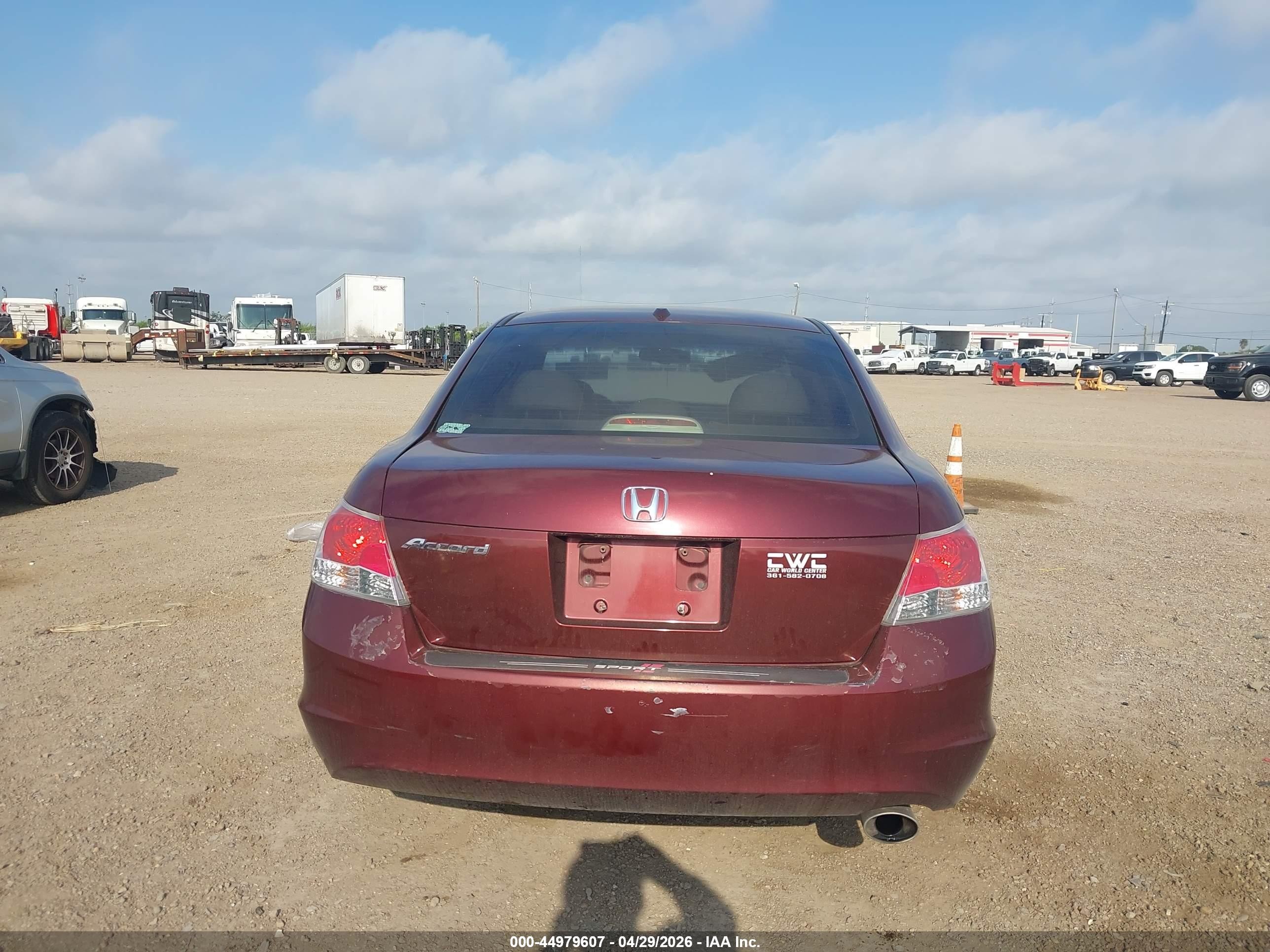 2010 Honda Accord 2.4 Ex-l Maroon vin: 1HGCP2F86AA153545