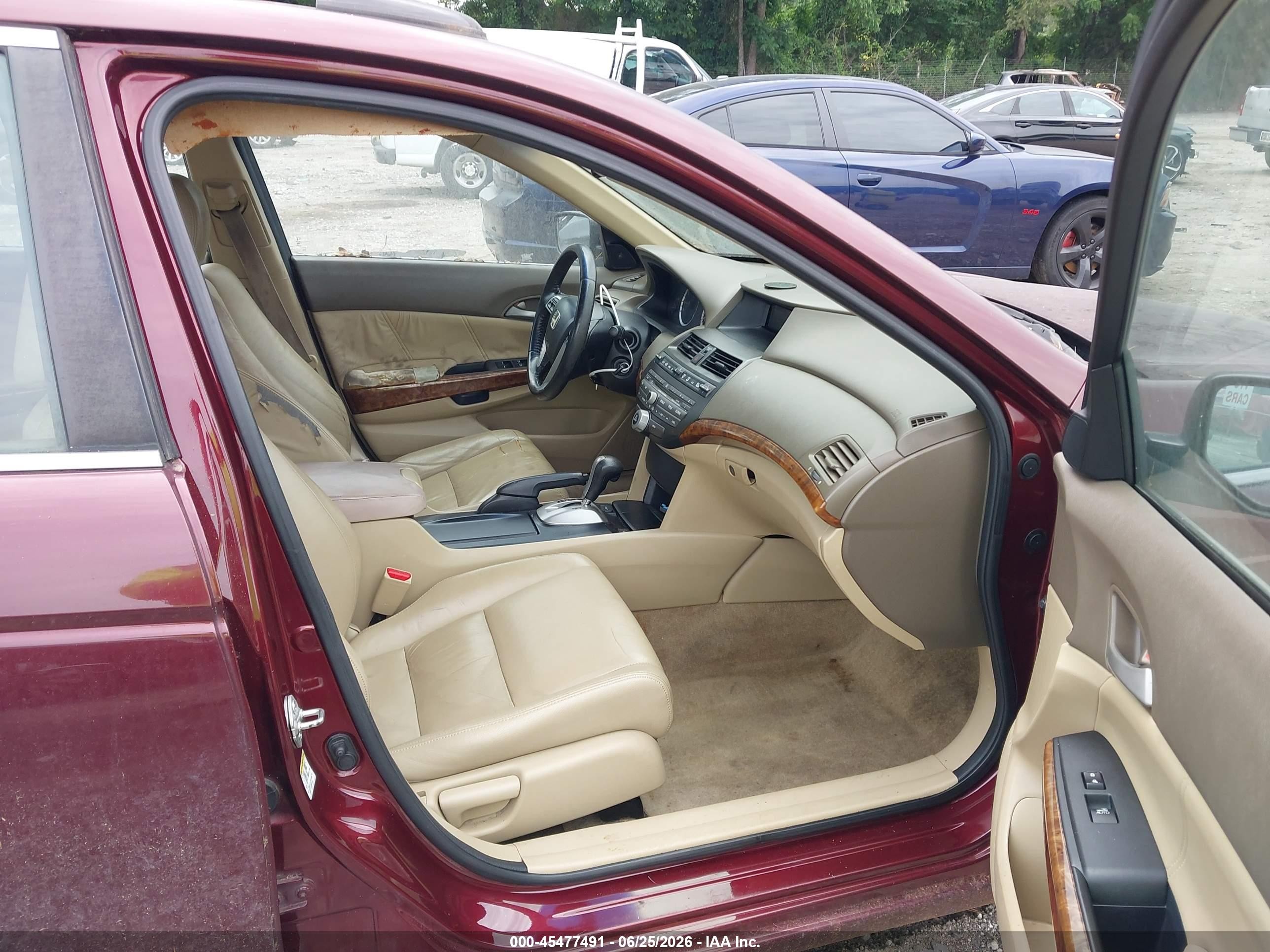 2010 Honda Accord 2.4 Ex-l Maroon vin: 1HGCP2F86AA161404