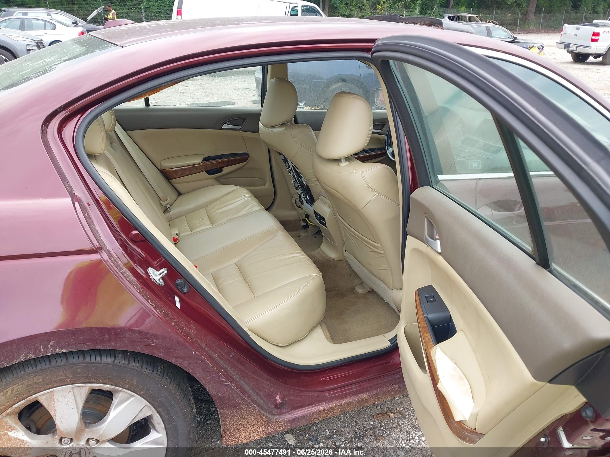 2010 Honda Accord 2.4 Ex-l Maroon vin: 1HGCP2F86AA161404