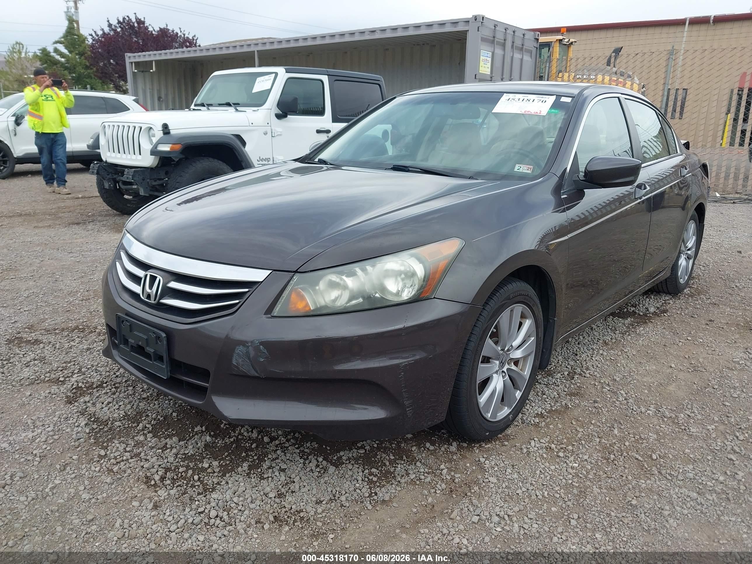 2011 Honda Accord 2.4 Ex-l Brown vin: 1HGCP2F86BA019054