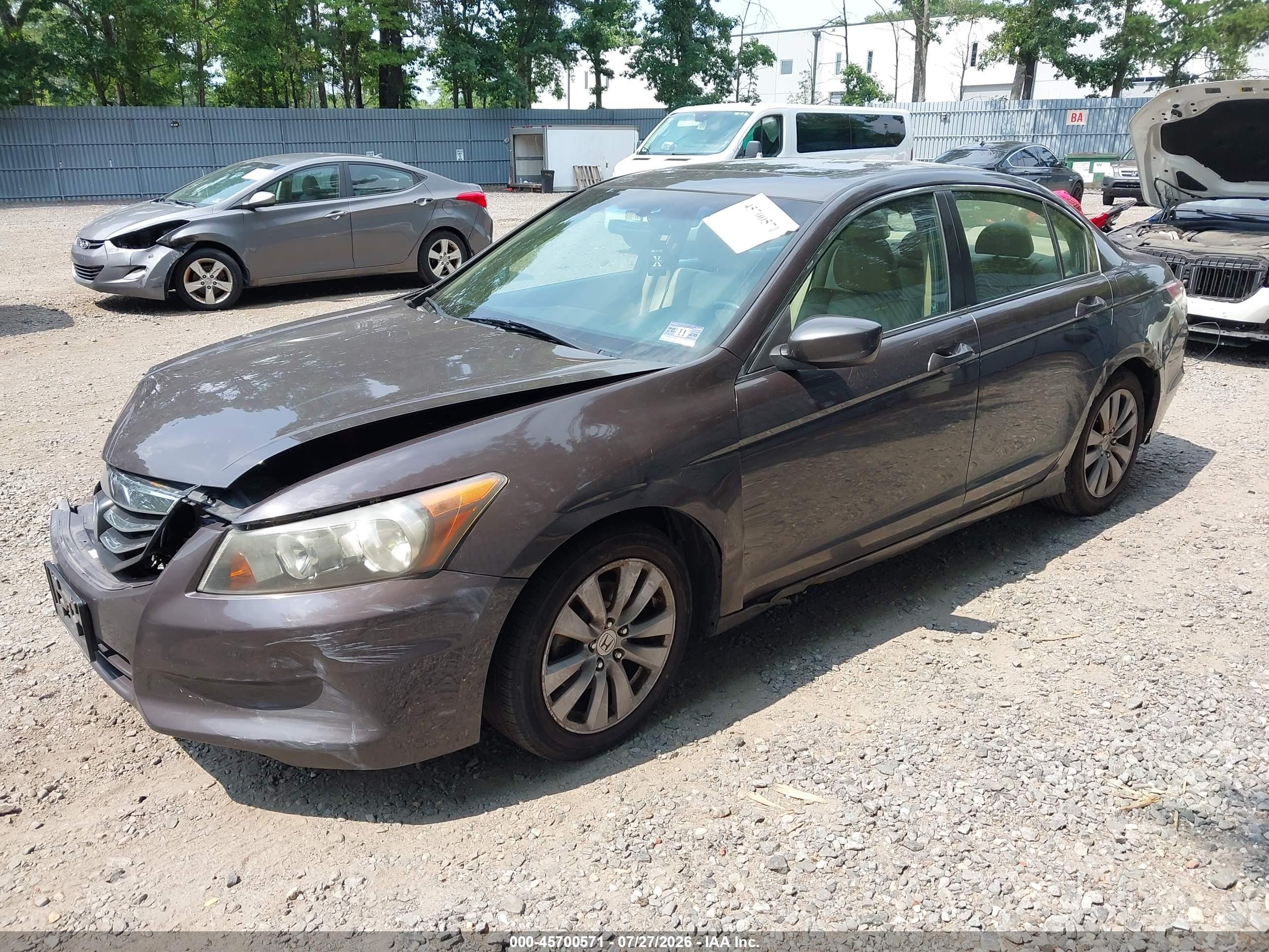 2011 Honda Accord 2.4 Ex-l Brown vin: 1HGCP2F86BA025260