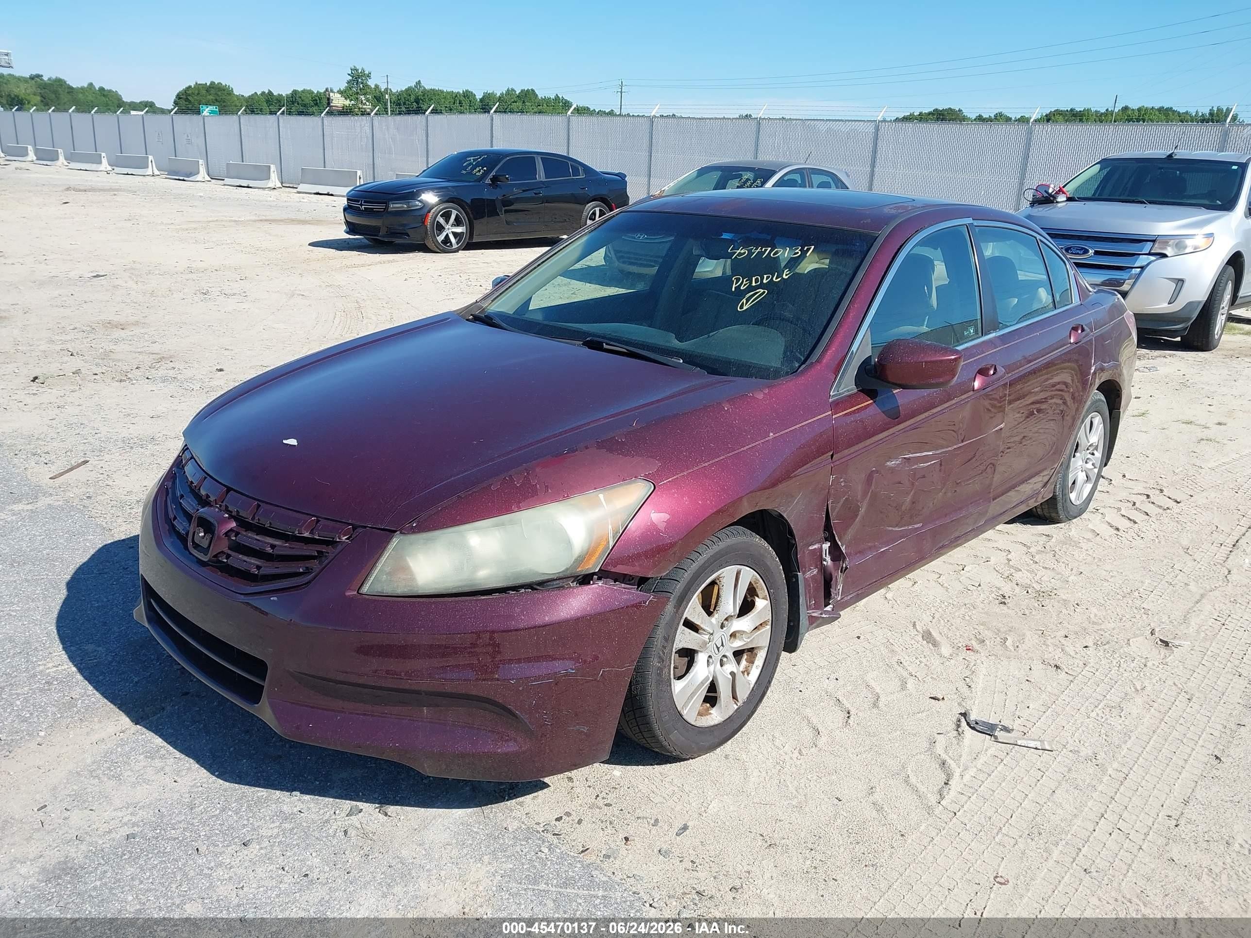 2011 Honda Accord 2.4 Ex-l Burgundy vin: 1HGCP2F86BA060185