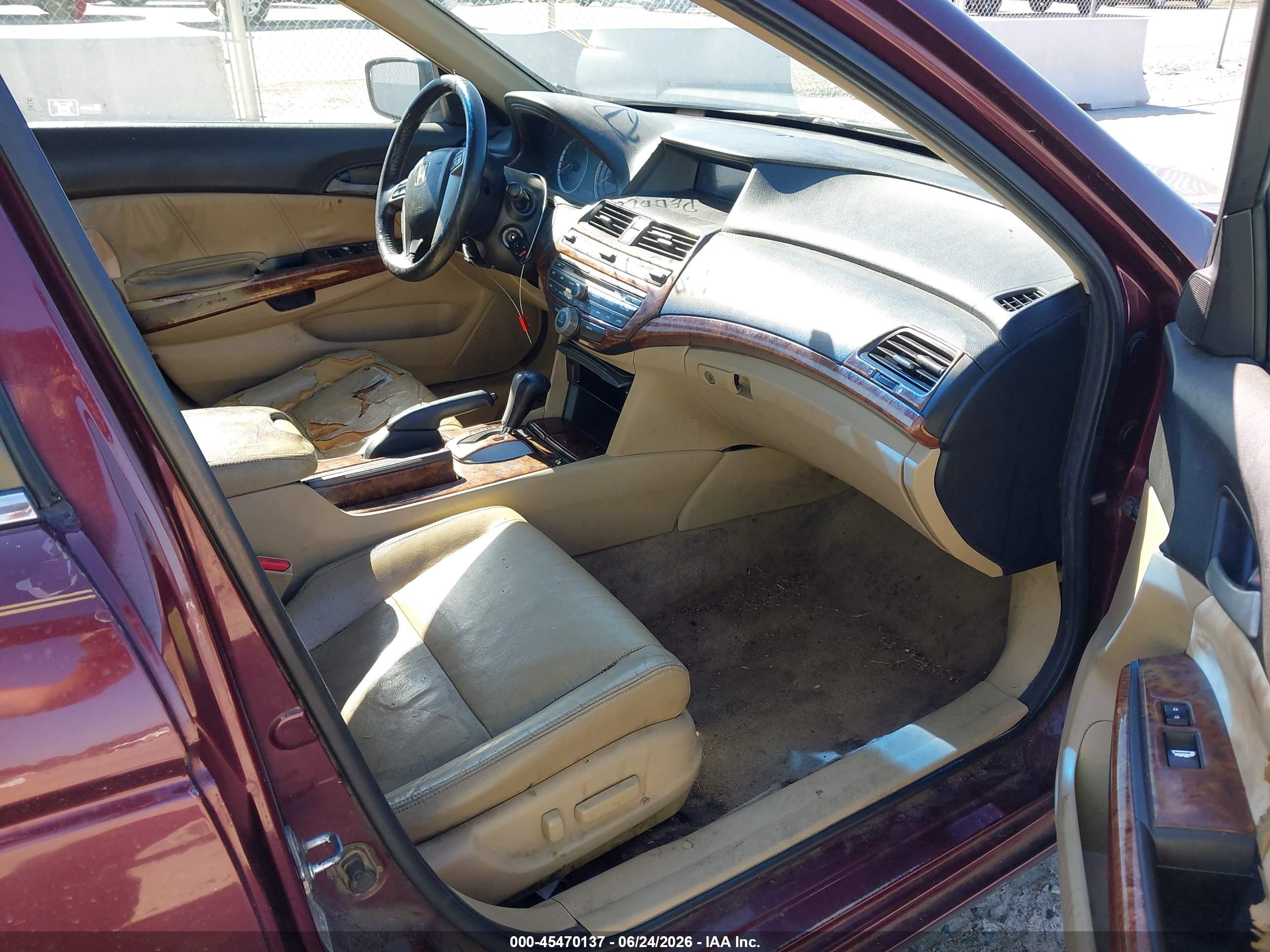 2011 Honda Accord 2.4 Ex-l Burgundy vin: 1HGCP2F86BA060185
