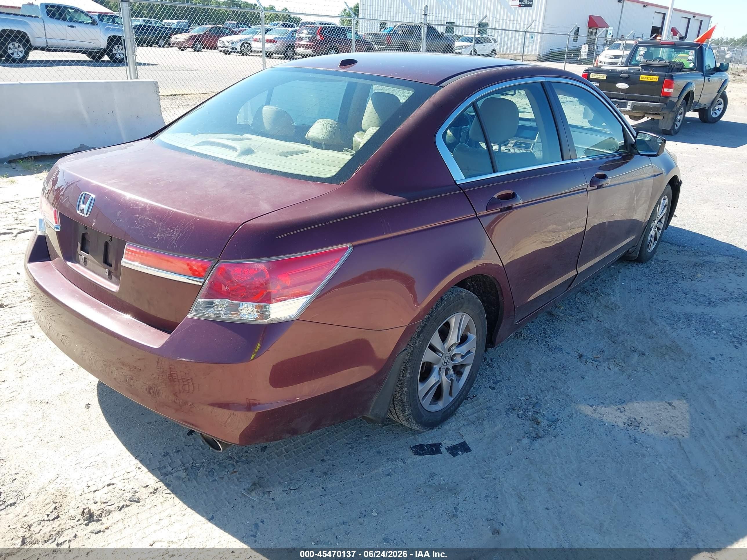 2011 Honda Accord 2.4 Ex-l Burgundy vin: 1HGCP2F86BA060185