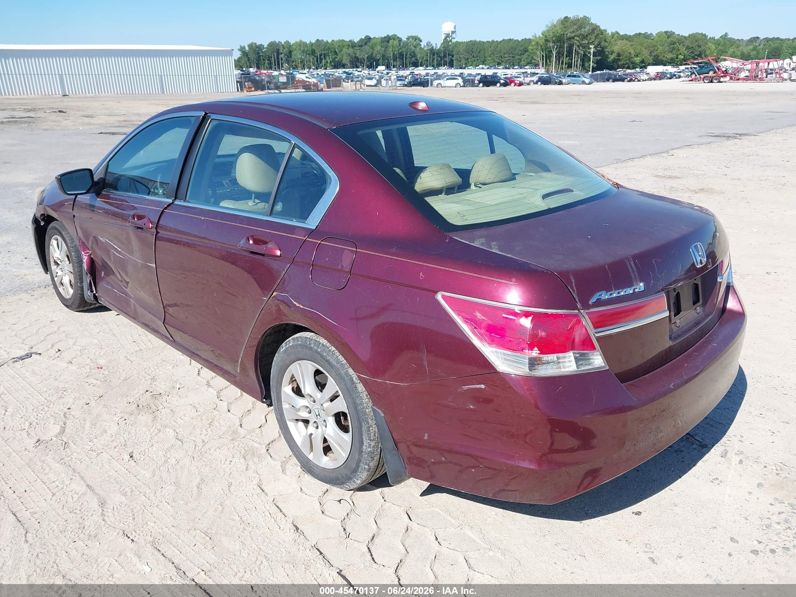 2011 Honda Accord 2.4 Ex-l Burgundy vin: 1HGCP2F86BA060185