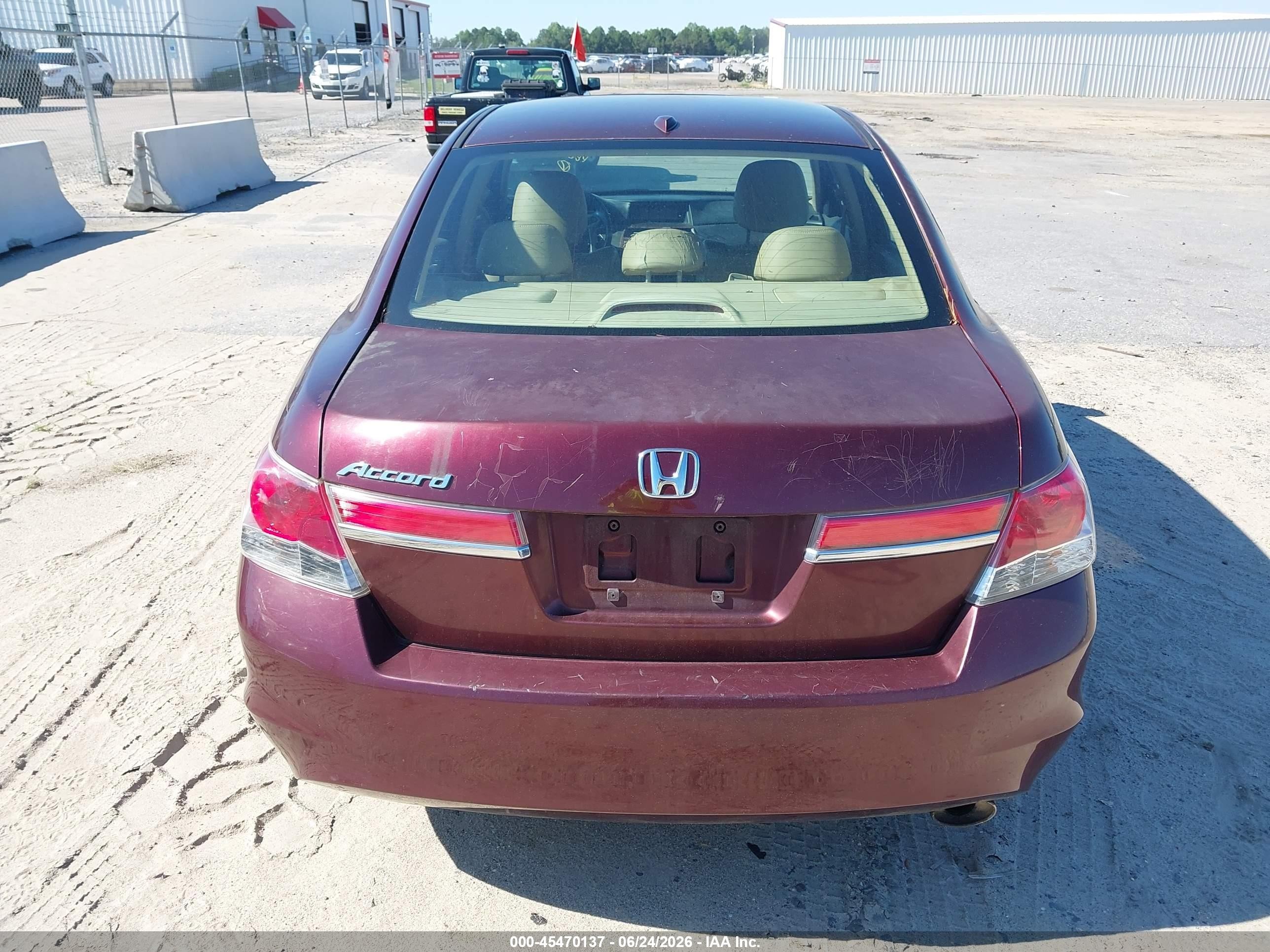 2011 Honda Accord 2.4 Ex-l Burgundy vin: 1HGCP2F86BA060185