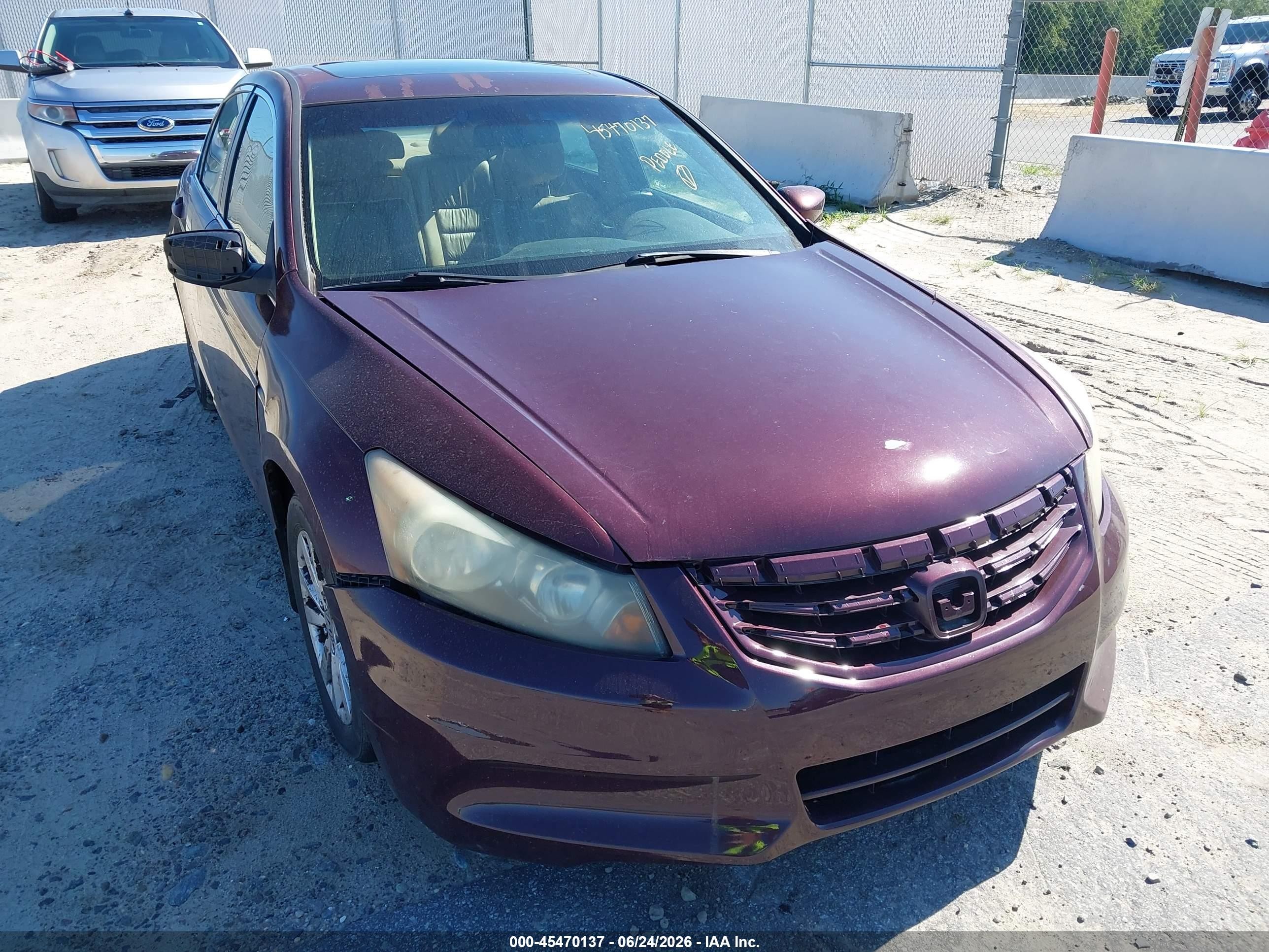 2011 Honda Accord 2.4 Ex-l Burgundy vin: 1HGCP2F86BA060185