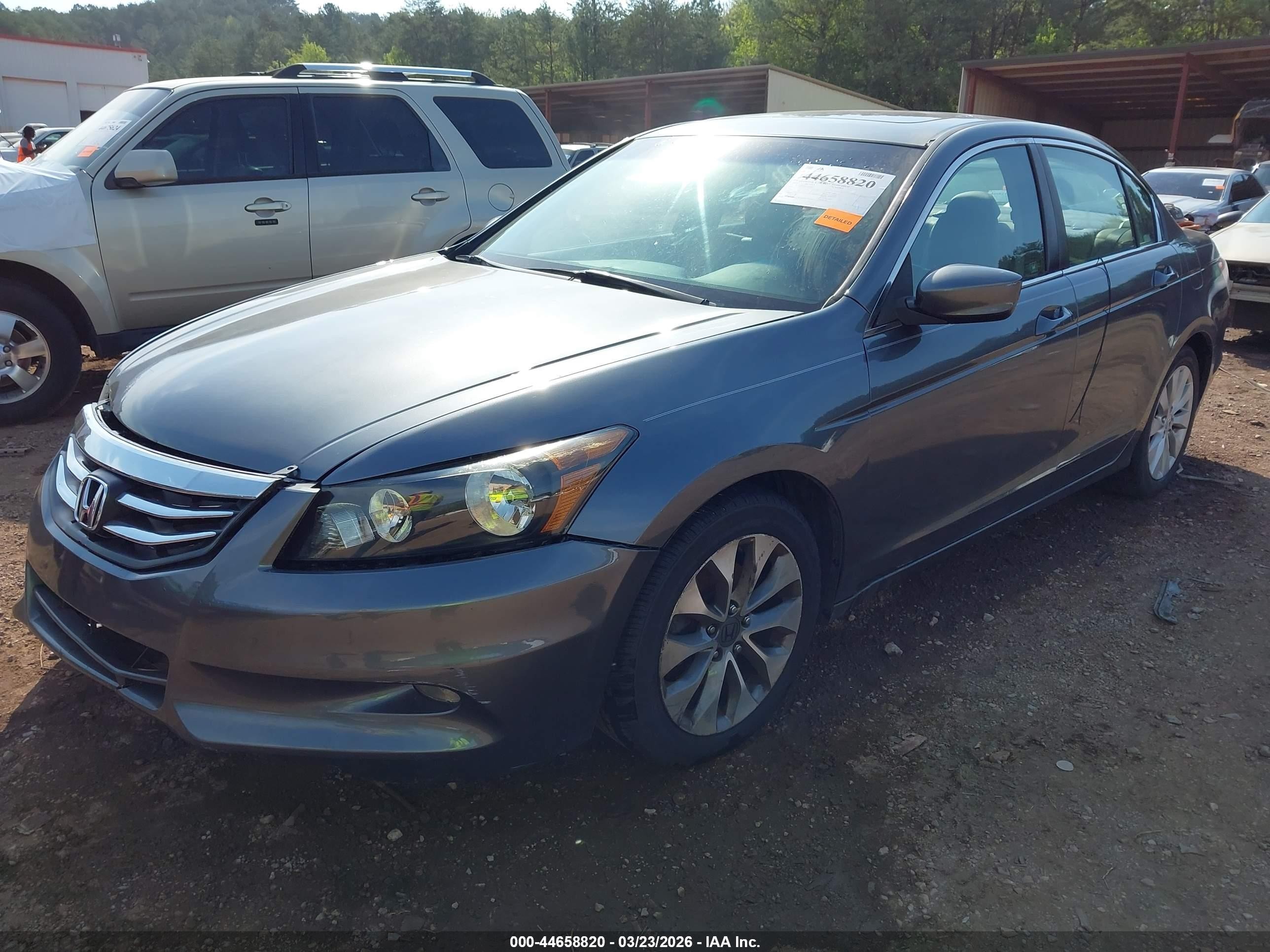 2011 Honda Accord 2.4 Ex-l Gray vin: 1HGCP2F86BA065368